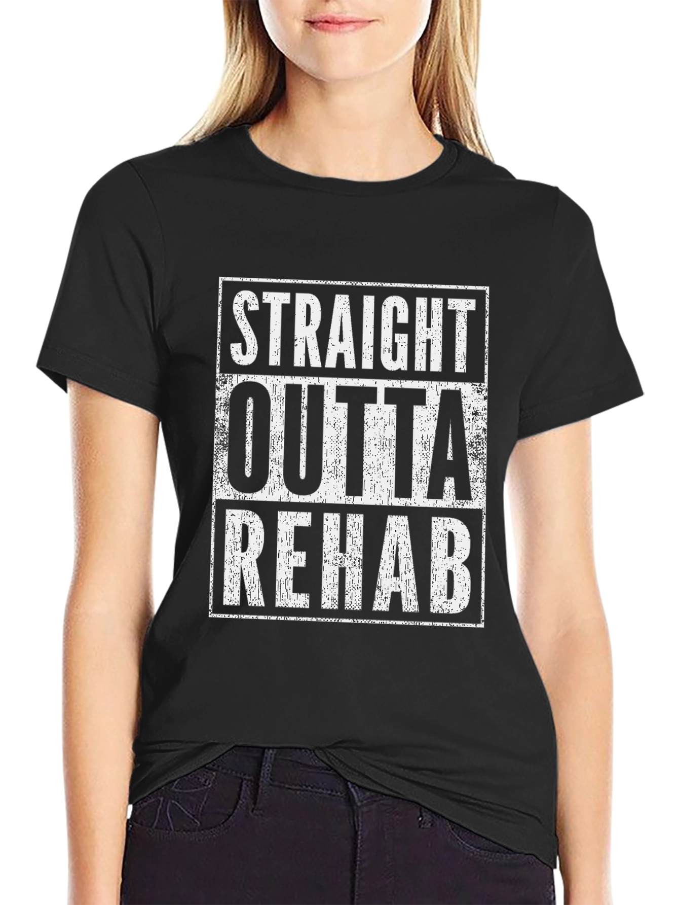 Straight Outta Rehab Graphic T-Shirt Mens