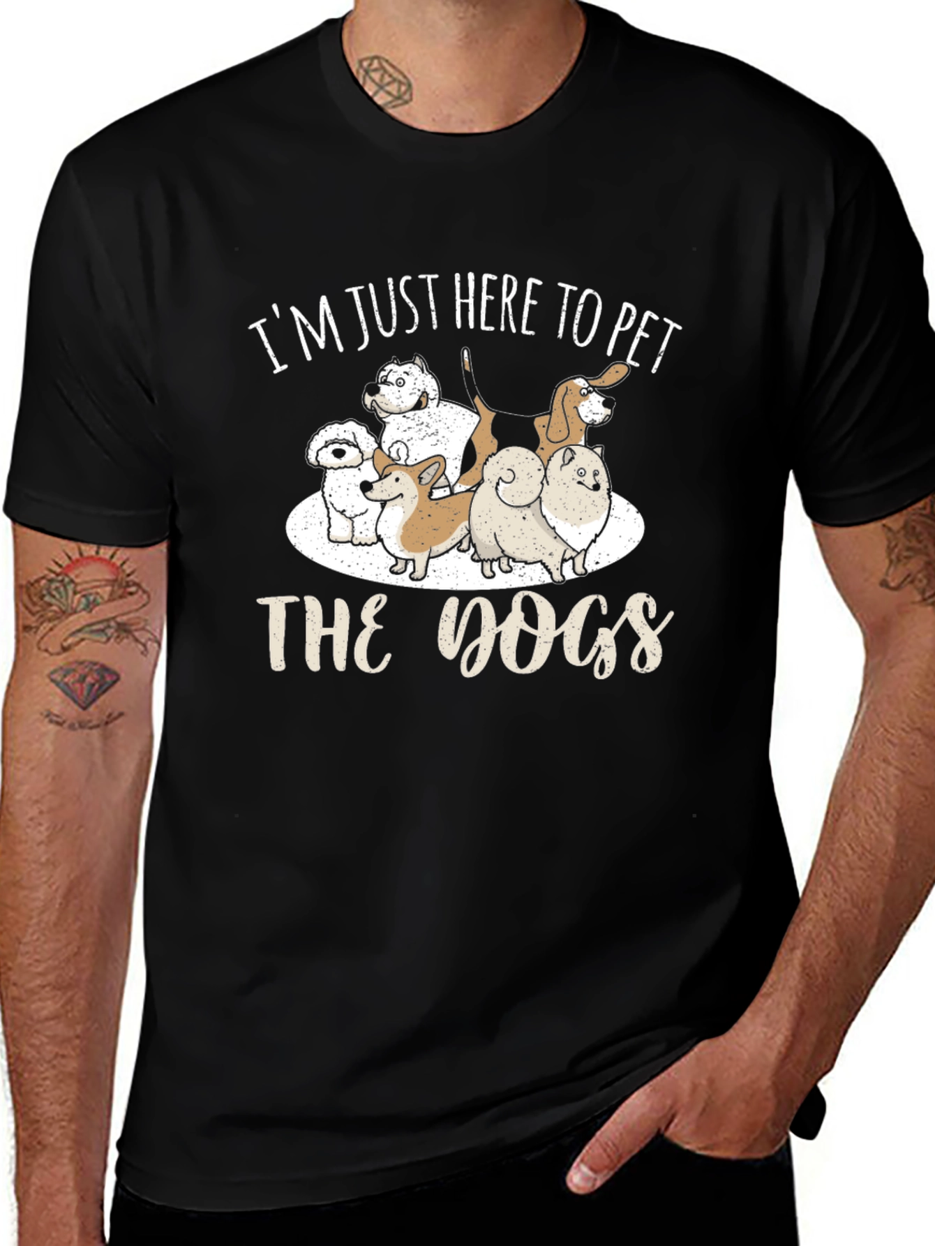 Im Just Here To Pet The Dogs T-Shirt