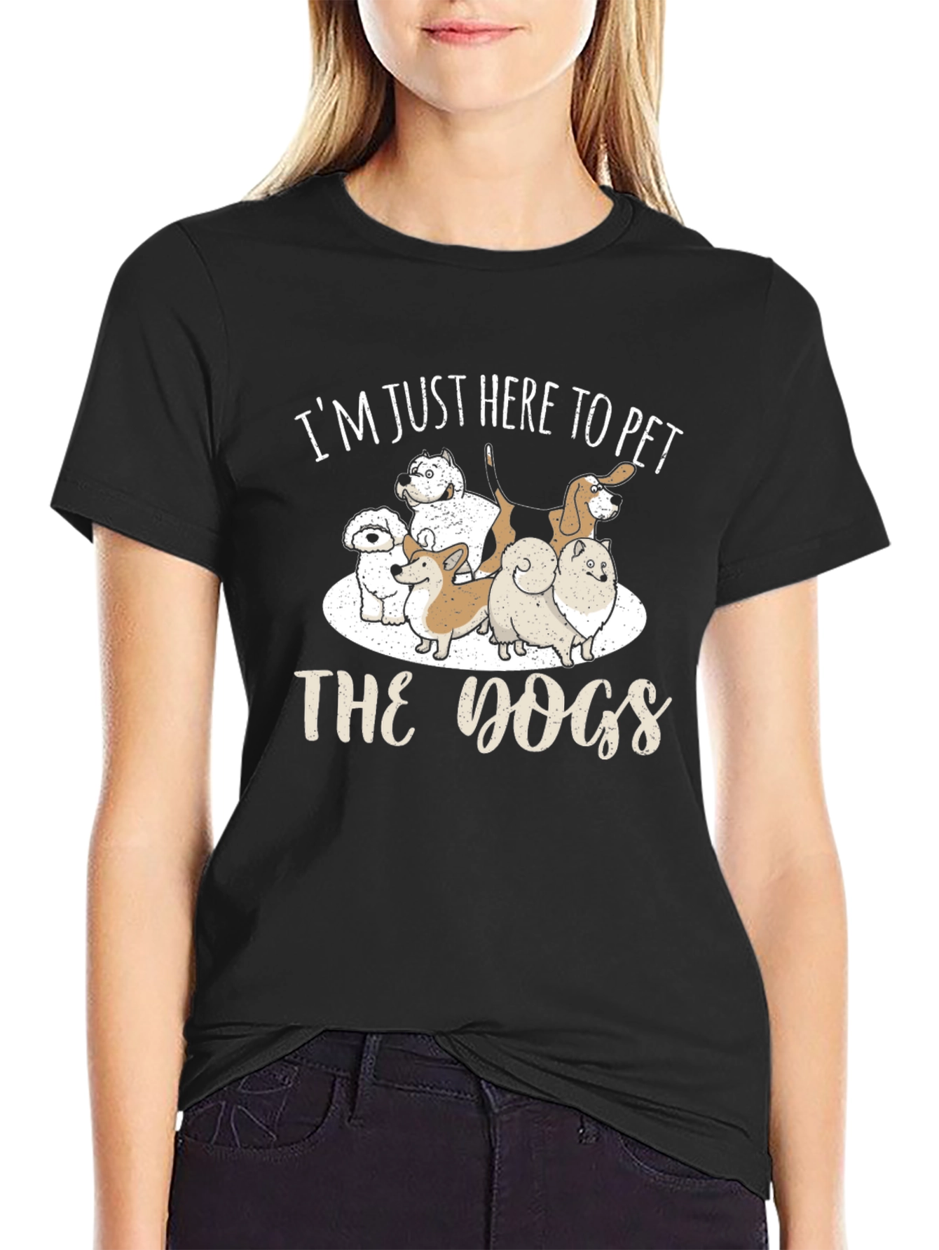 Im Just Here To Pet The Dogs T-Shirt