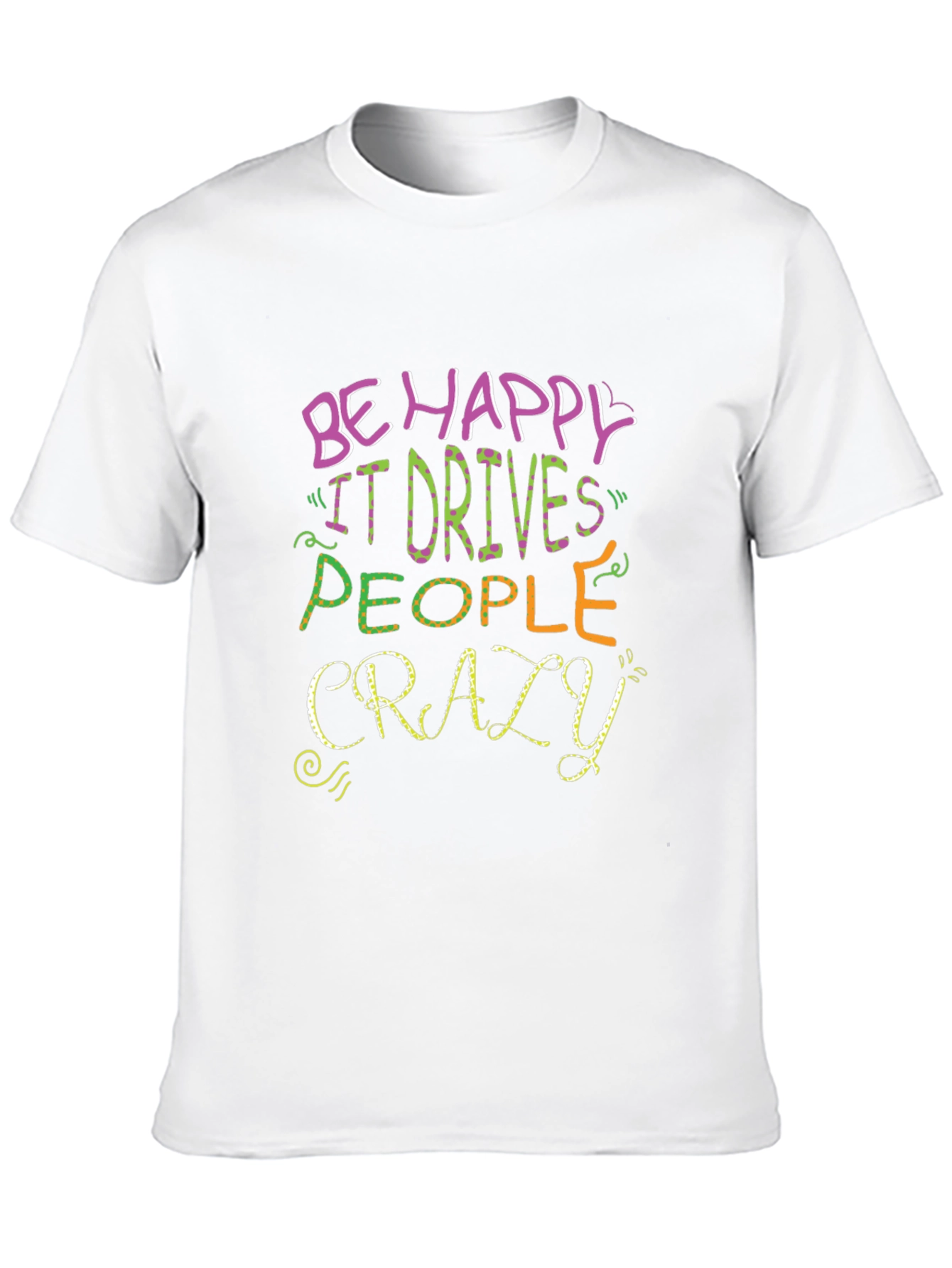Be Happy Graphic T-Shirt - Mens Black Tee