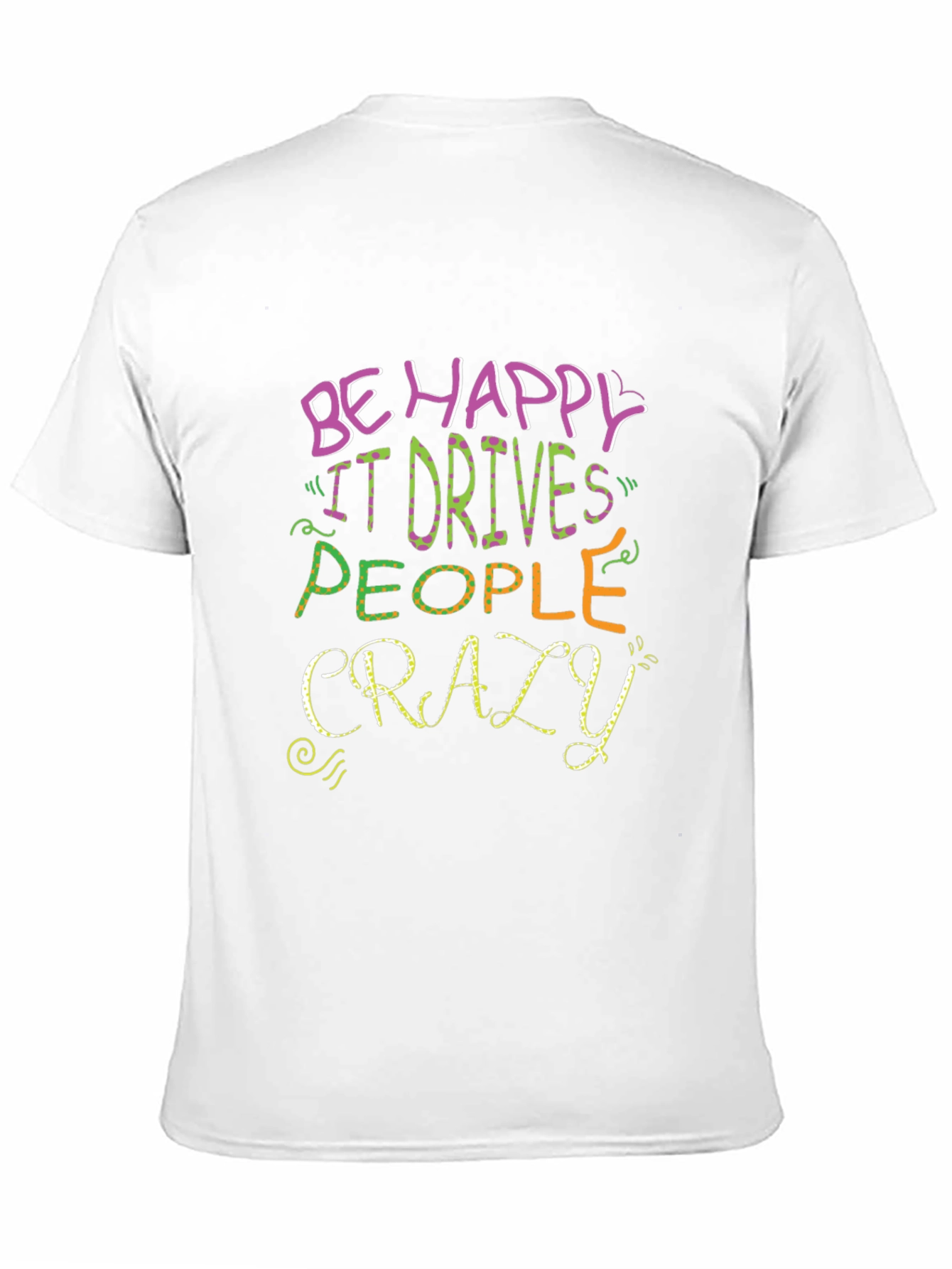 Be Happy Graphic T-Shirt - Mens Black Tee