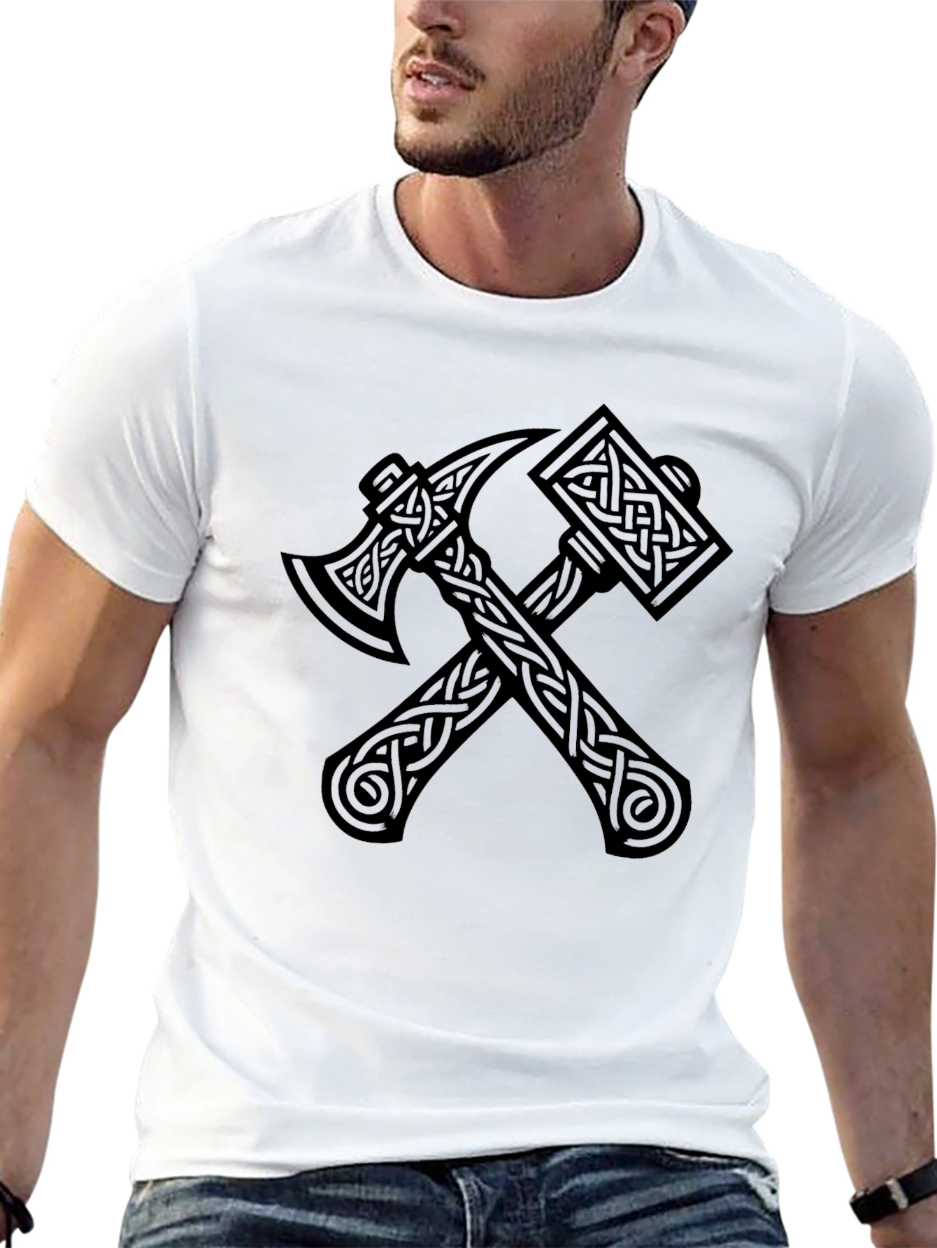 Axe and Hammer Viking T-Shirt
