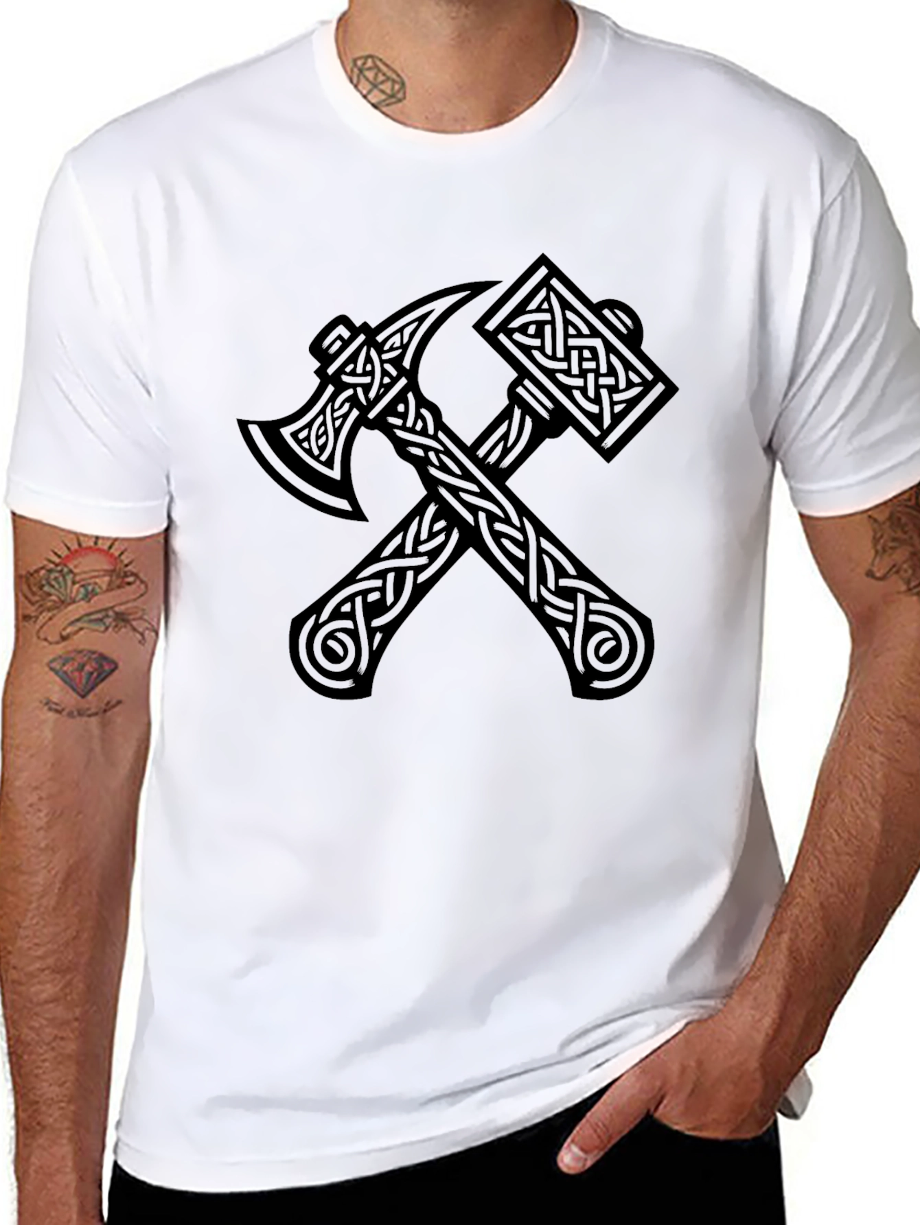 Axe and Hammer Viking T-Shirt