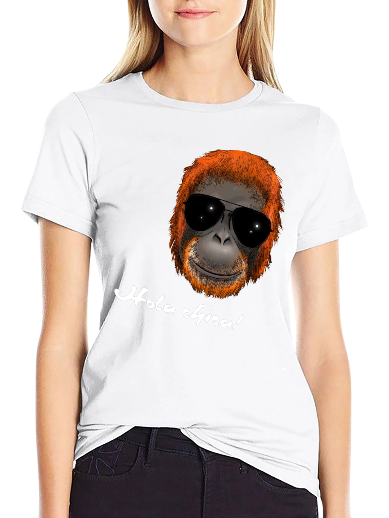 Hola Chica Orangutan Tee