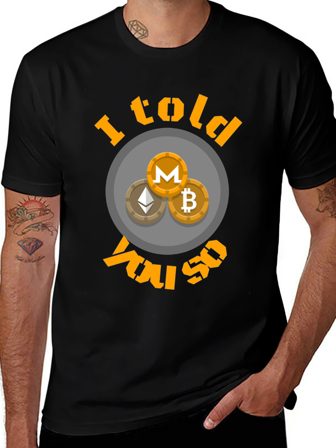 Crypto I Told You So T-Shirt Bitcoin Ethereum Monero