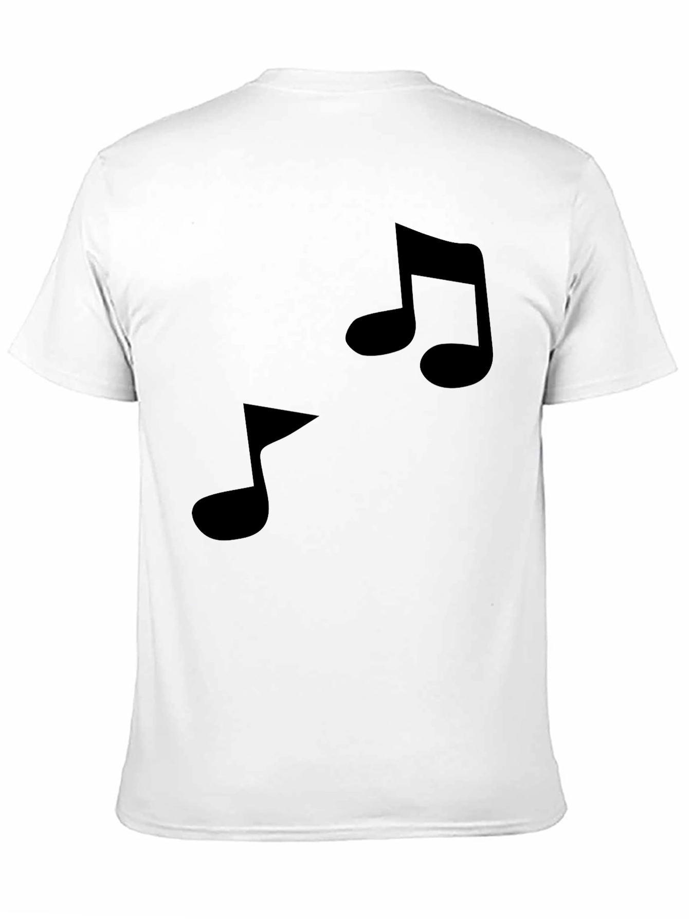 Musical Note Graphic Tee - Black Cotton Comfort