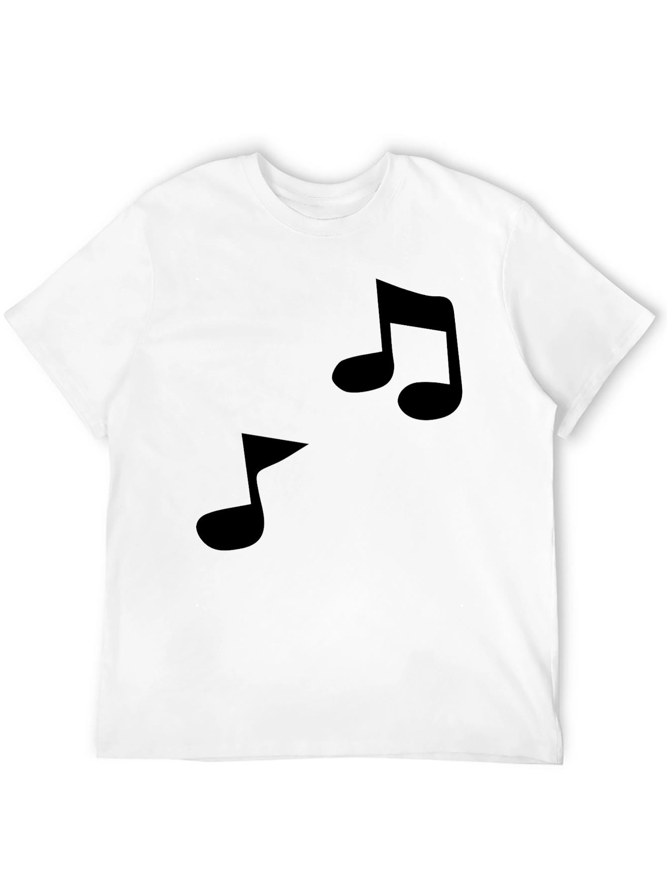 Musical Note Graphic Tee - Black Cotton Comfort