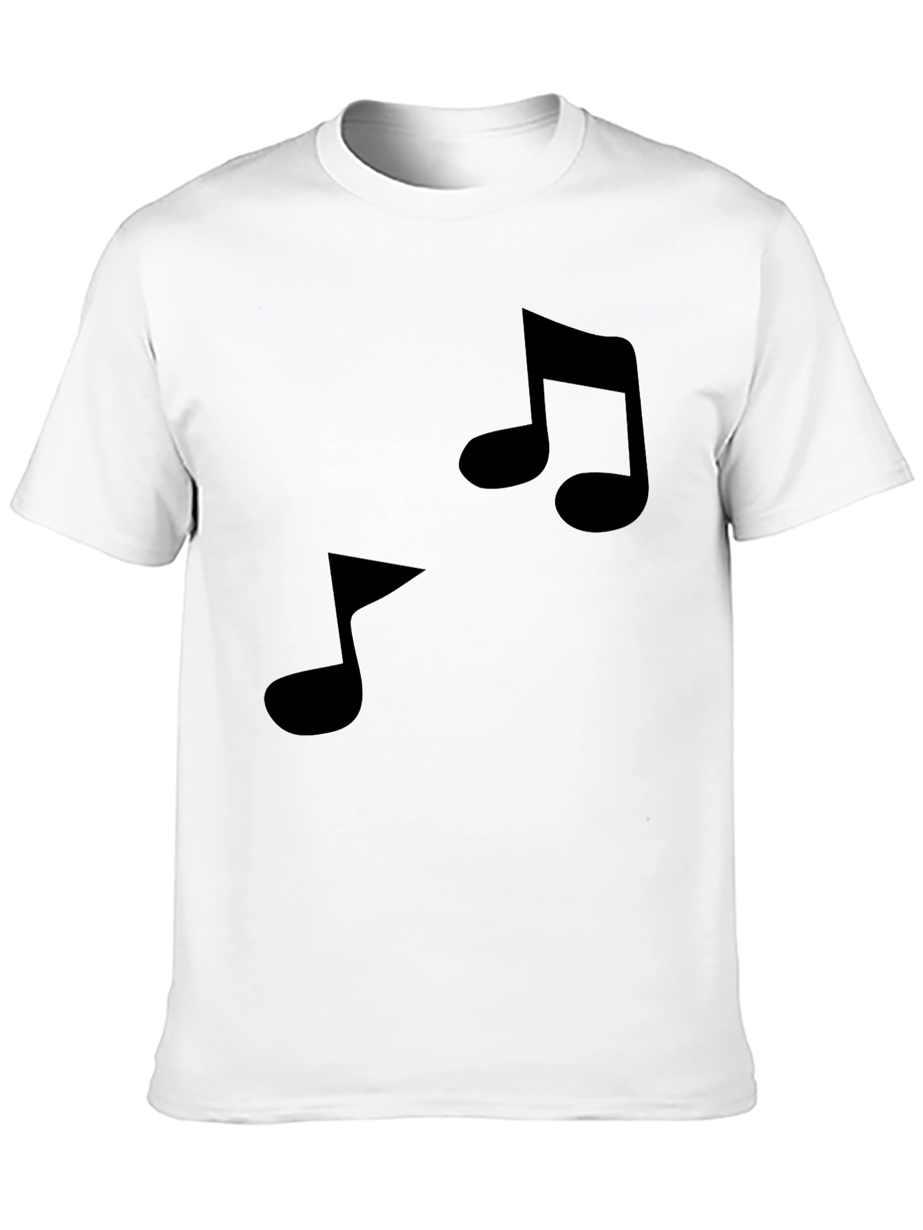 Musical Note Graphic Tee - Black Cotton Comfort