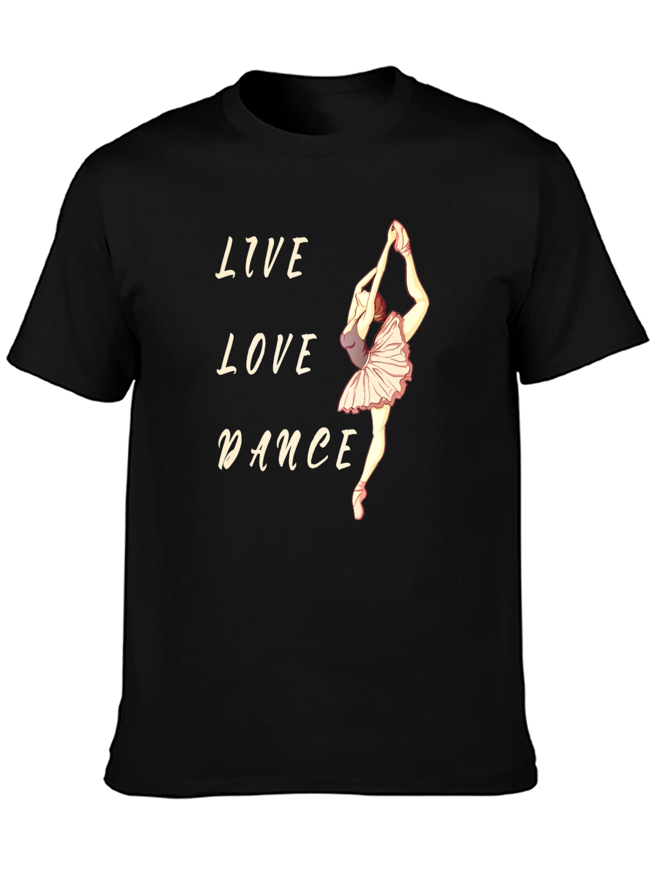 Live Love Dance T-Shirt - Ballerina Graphic Tee
