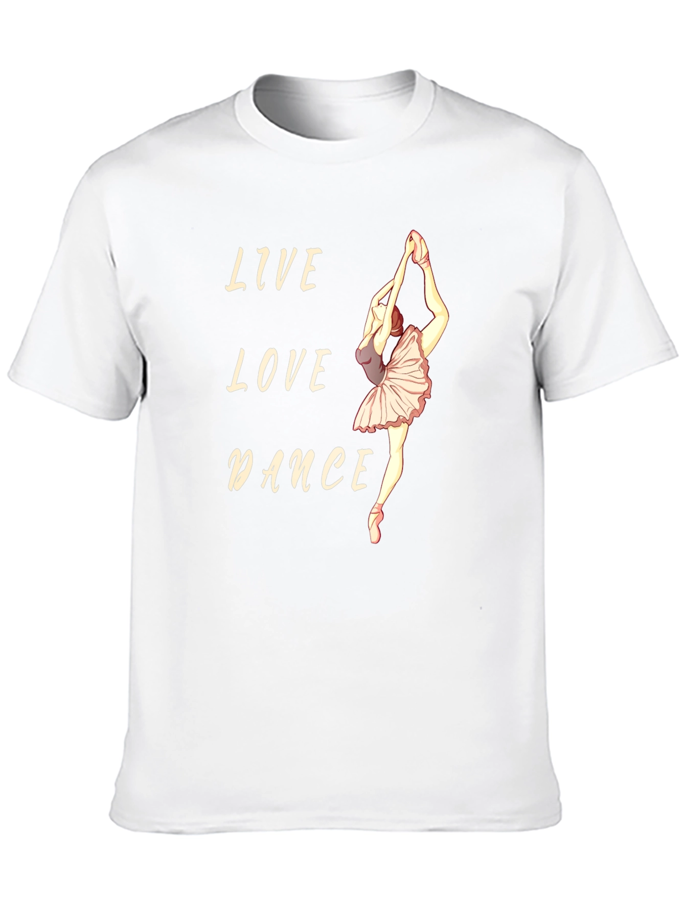 Live Love Dance T-Shirt - Ballerina Graphic Tee