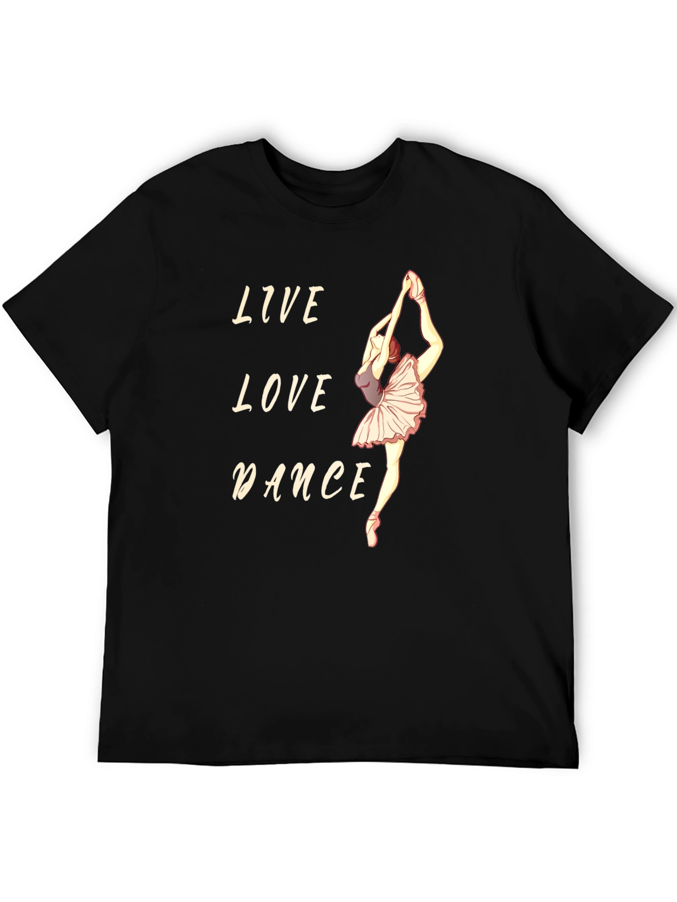 Live Love Dance T-Shirt - Ballerina Graphic Tee