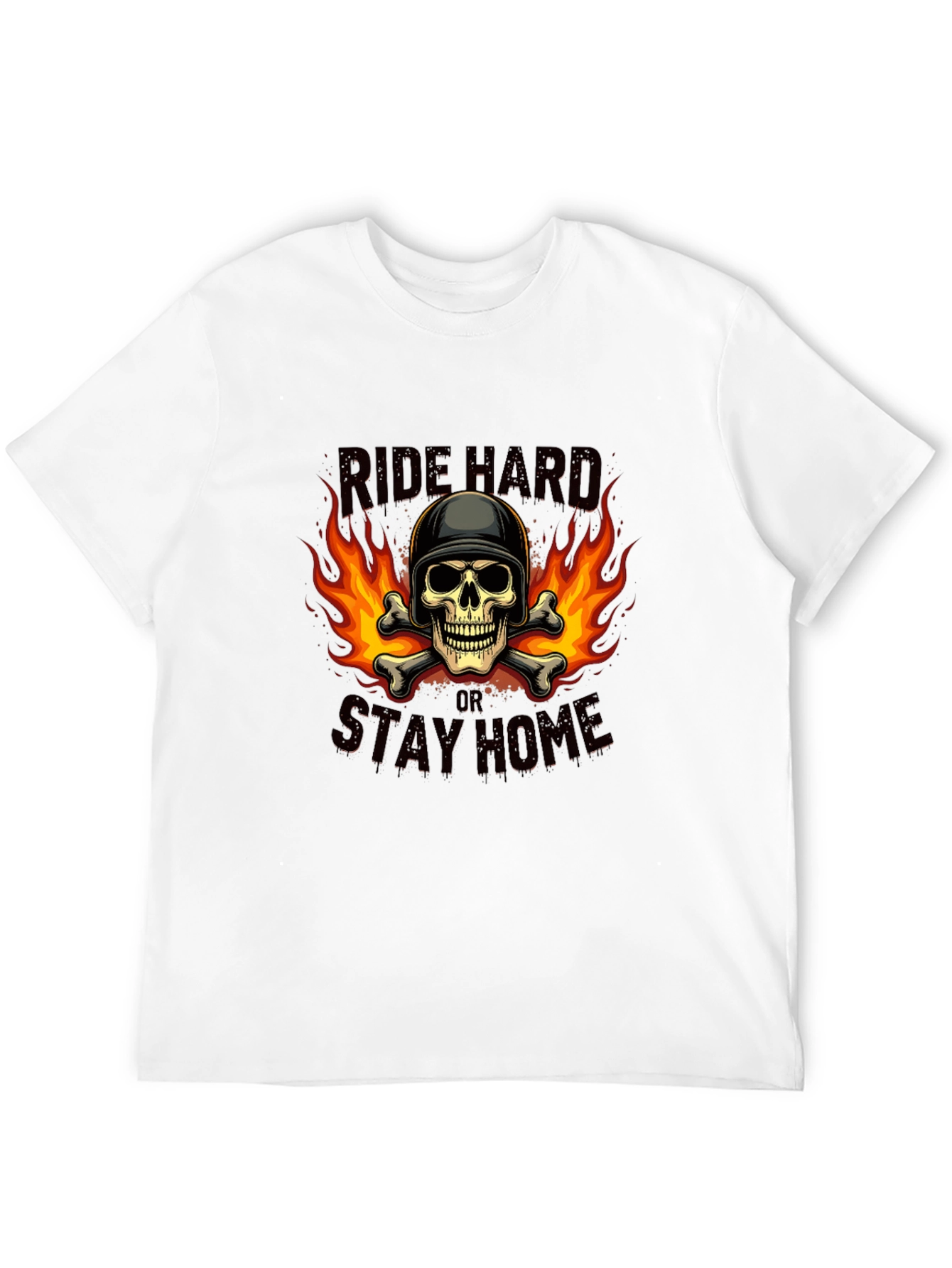 Ride Hard Skull Graphic T-Shirt