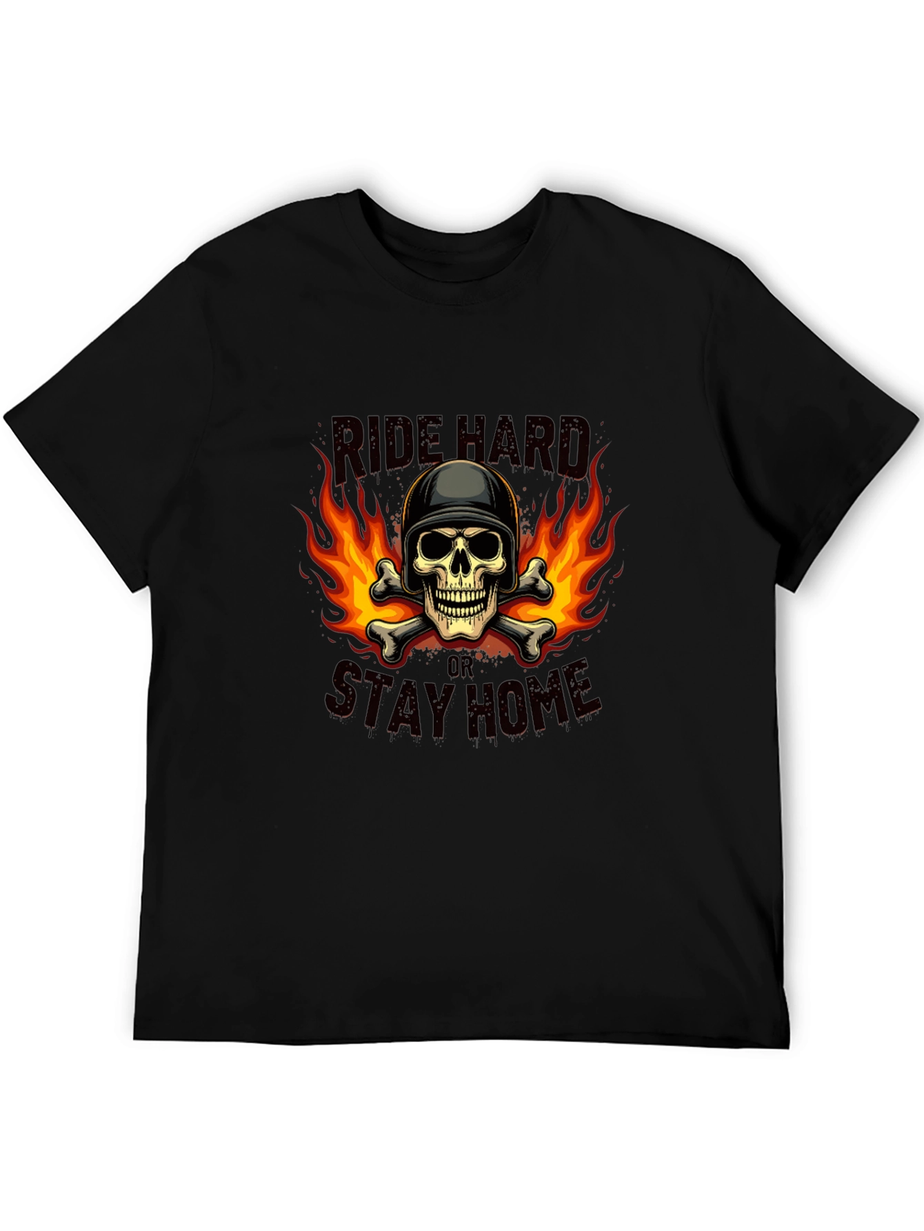 Ride Hard Skull Graphic T-Shirt