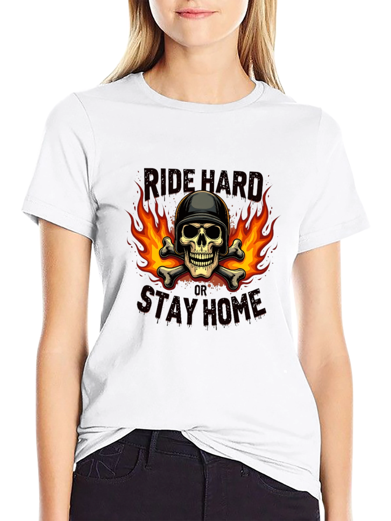 Ride Hard Skull Graphic T-Shirt