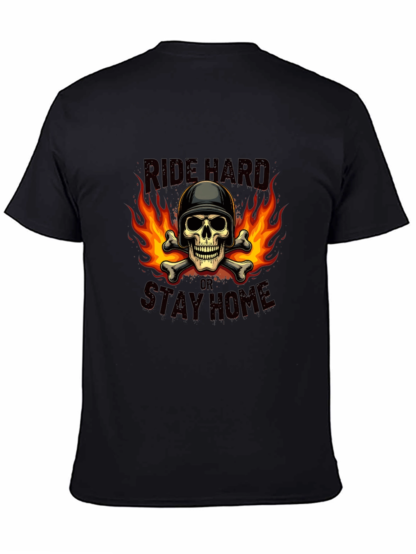 Ride Hard Skull Graphic T-Shirt