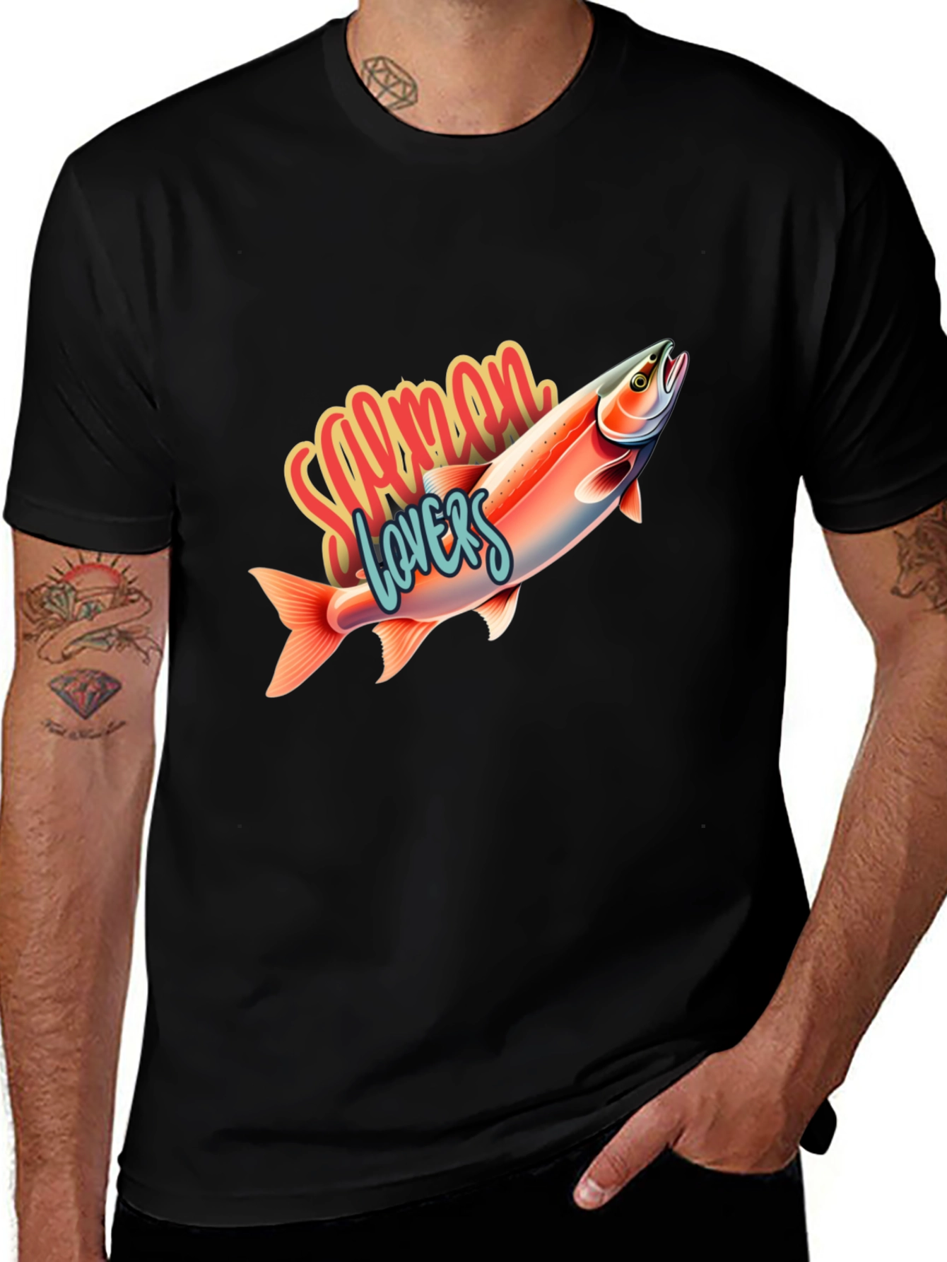 Salmon Lovers Graphic T-Shirt
