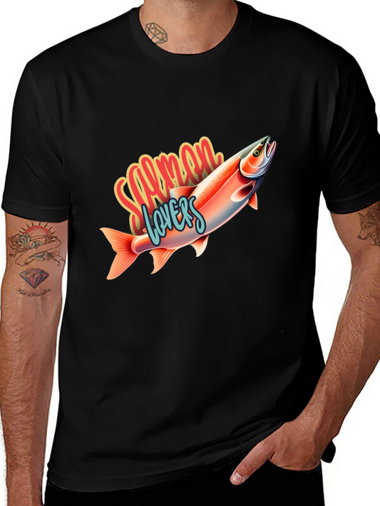 Salmon Lovers Graphic T-Shirt