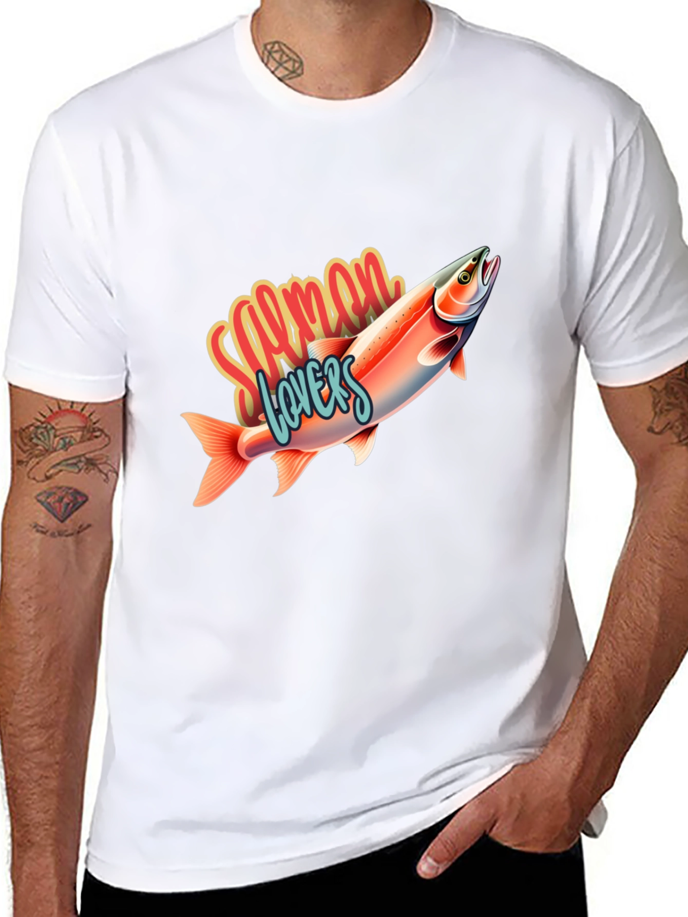 Salmon Lovers Graphic T-Shirt
