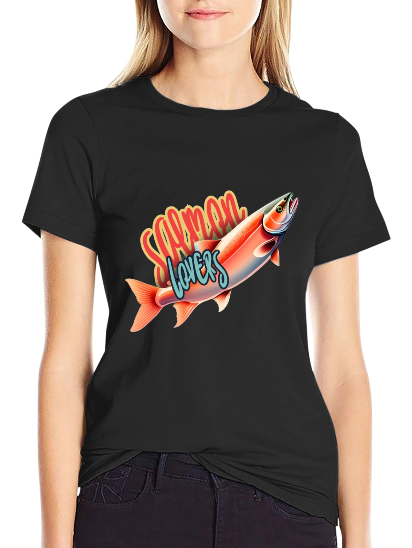 Salmon Lovers Graphic T-Shirt