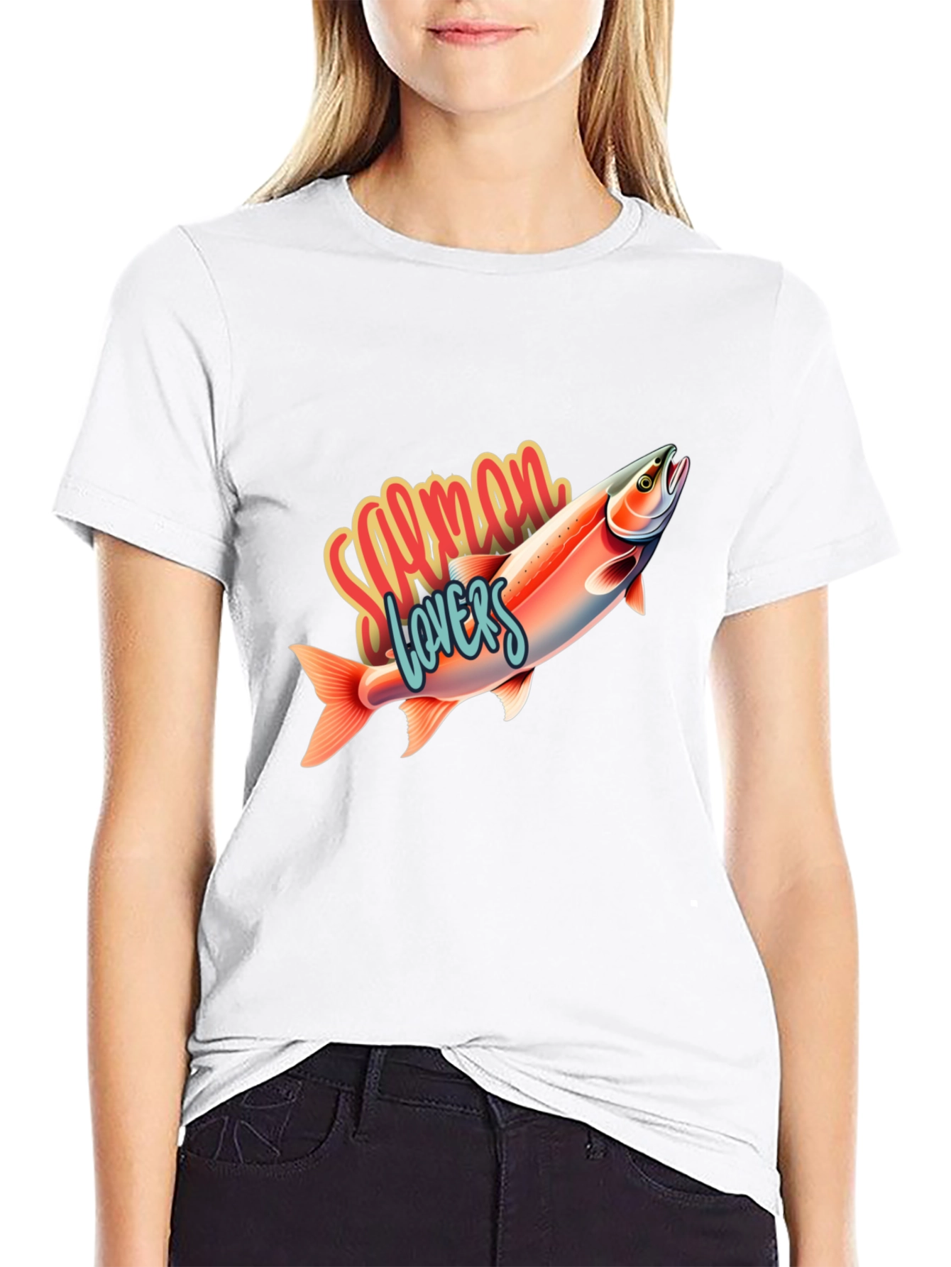 Salmon Lovers Graphic T-Shirt