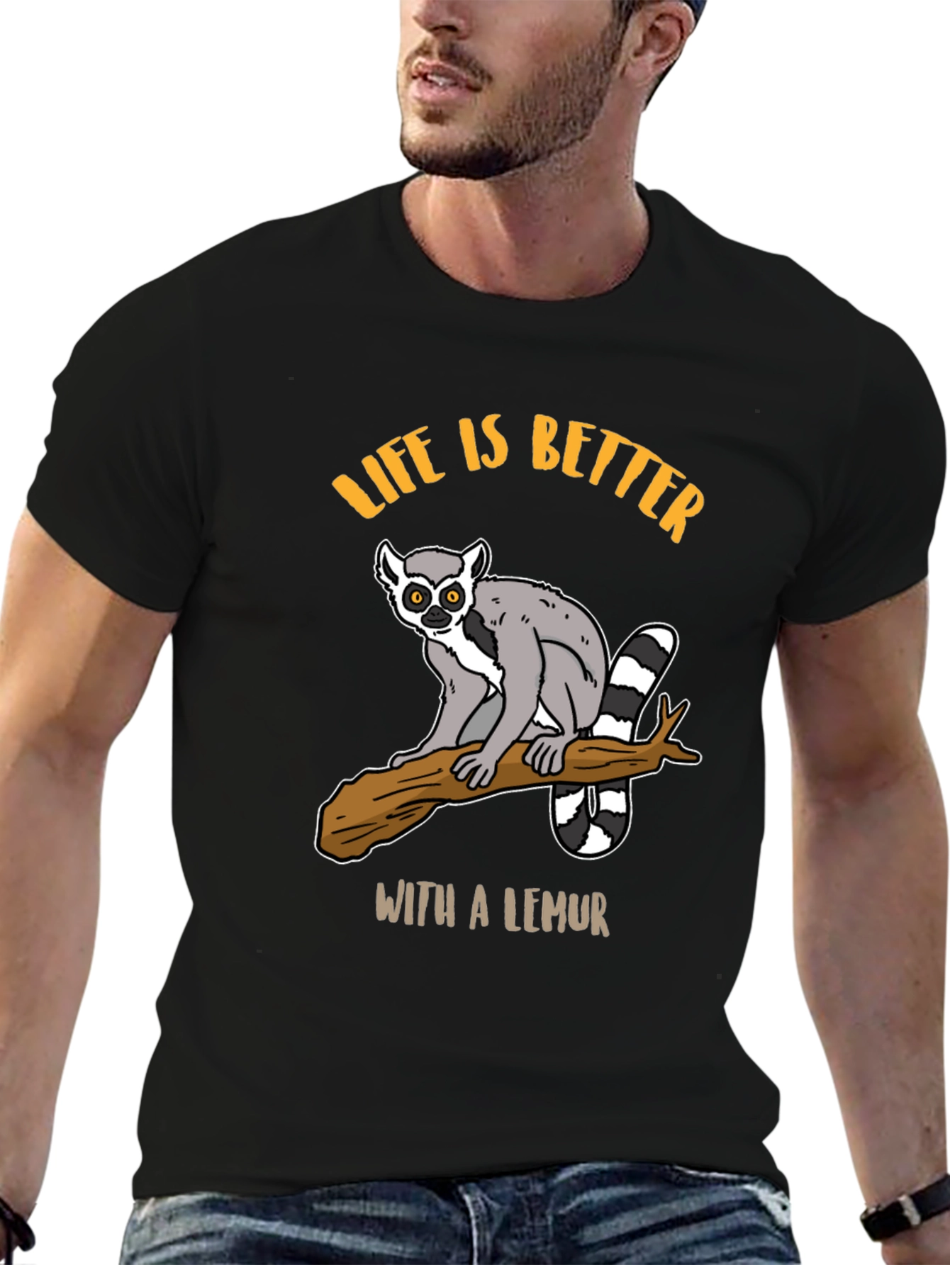 Life is Better with a Lemur Graphic Tee