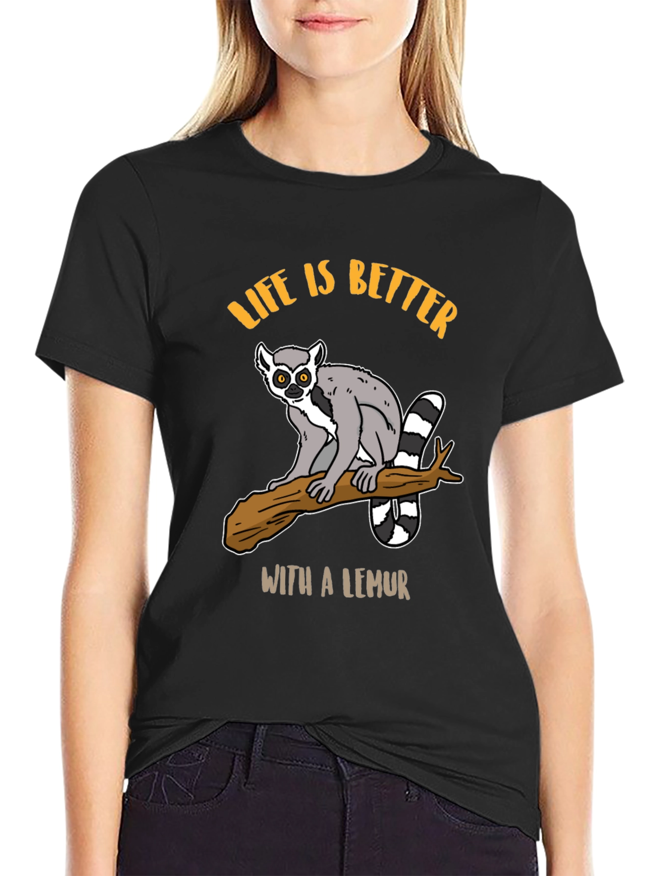 Life is Better with a Lemur Graphic Tee
