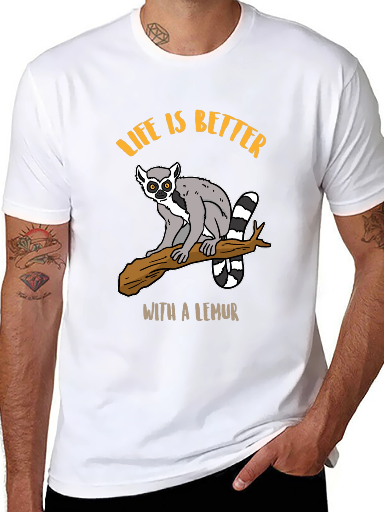 Life is Better with a Lemur Graphic Tee
