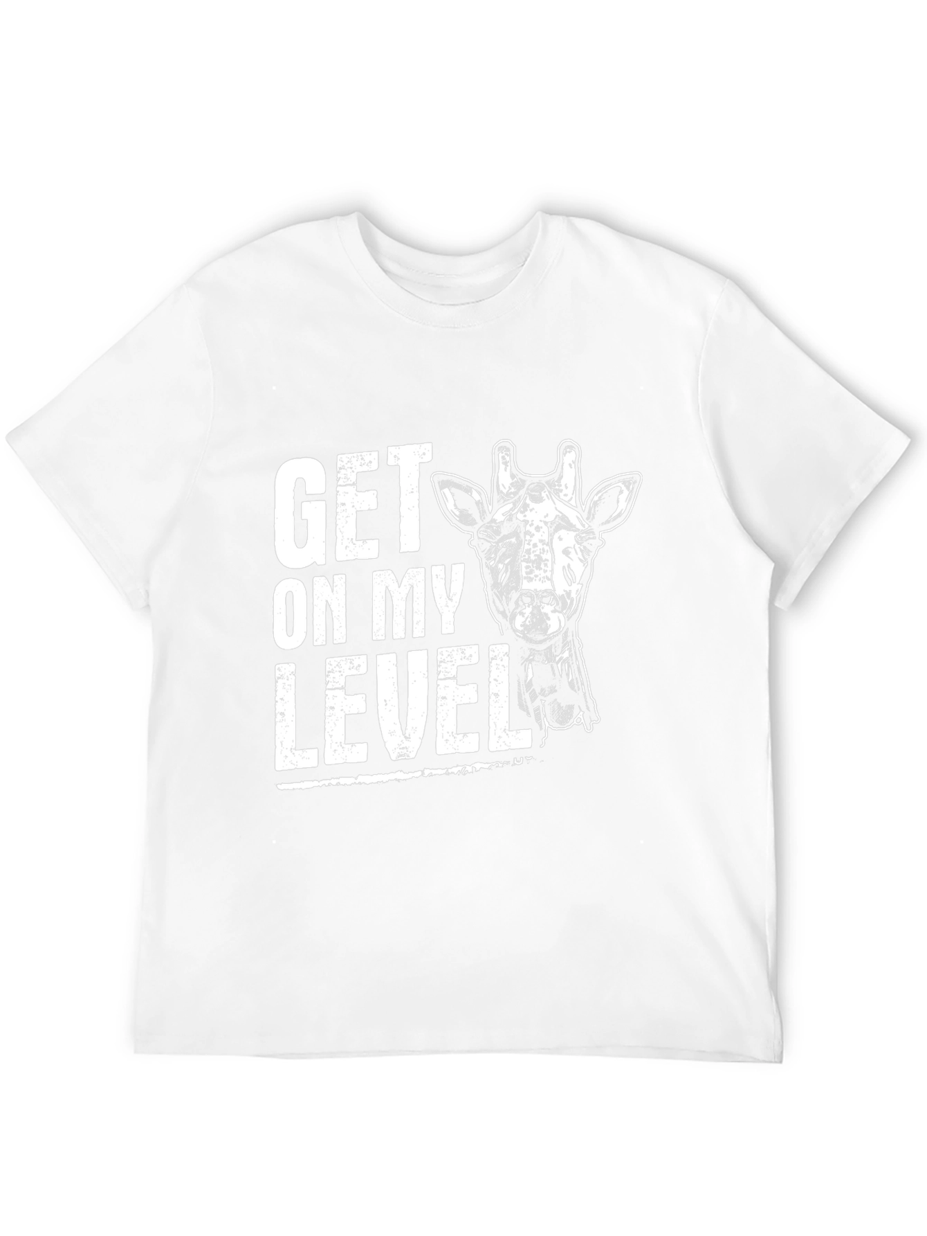 Get On My Level Giraffe Graphic Tee - Black