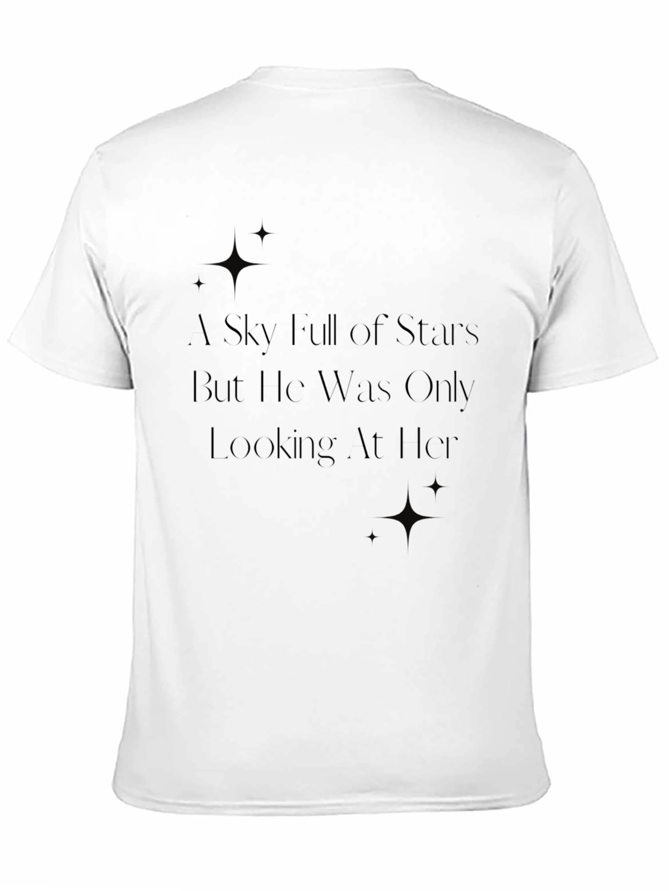 Stars & Love Graphic Tee - Soft Black T-Shirt