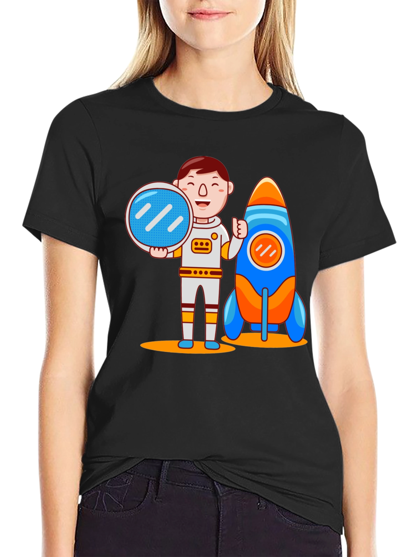 Astronaut & Rocket Graphic Tee - Space Adventure!