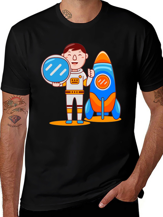 Astronaut & Rocket Graphic Tee - Space Adventure!