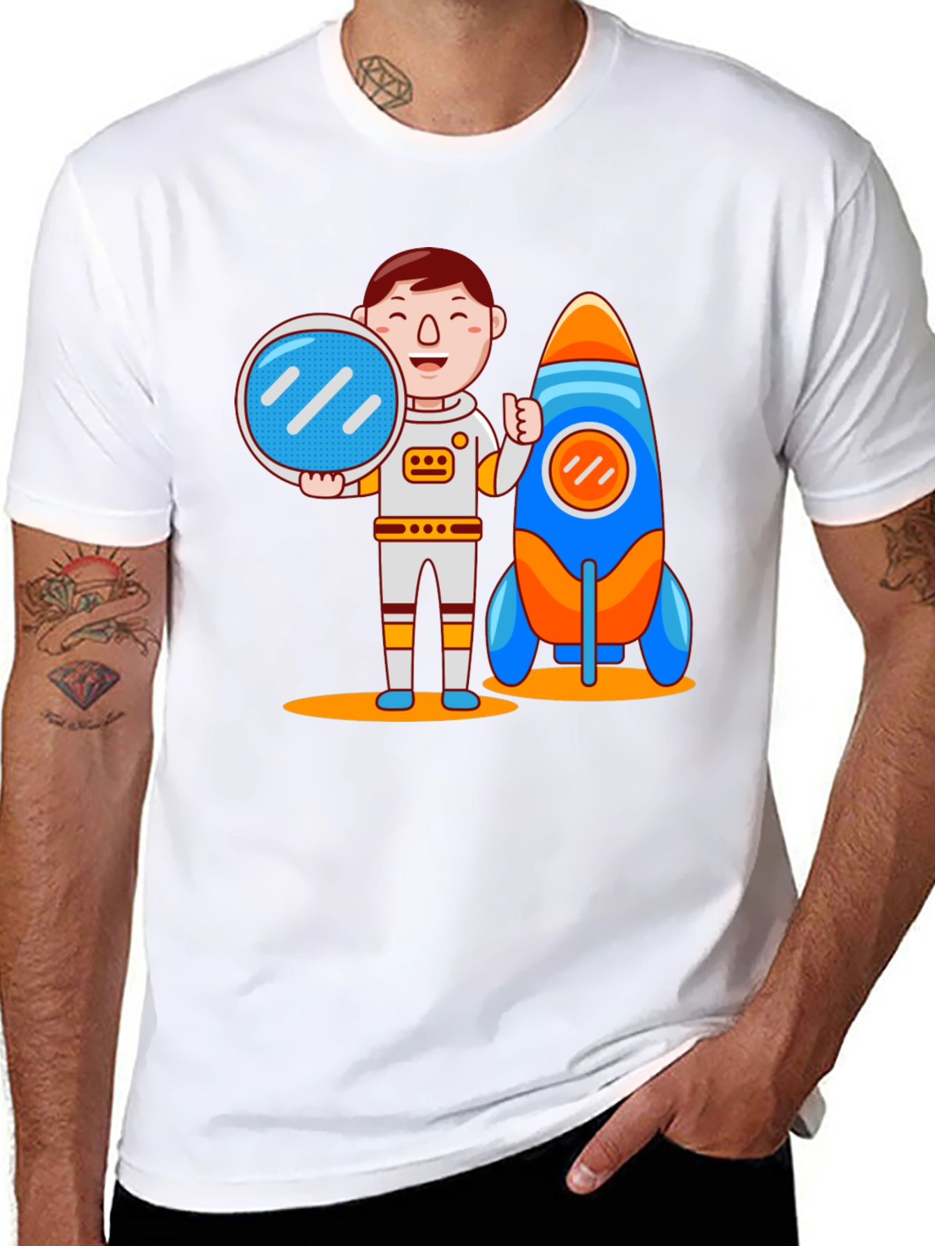 Astronaut & Rocket Graphic Tee - Space Adventure!