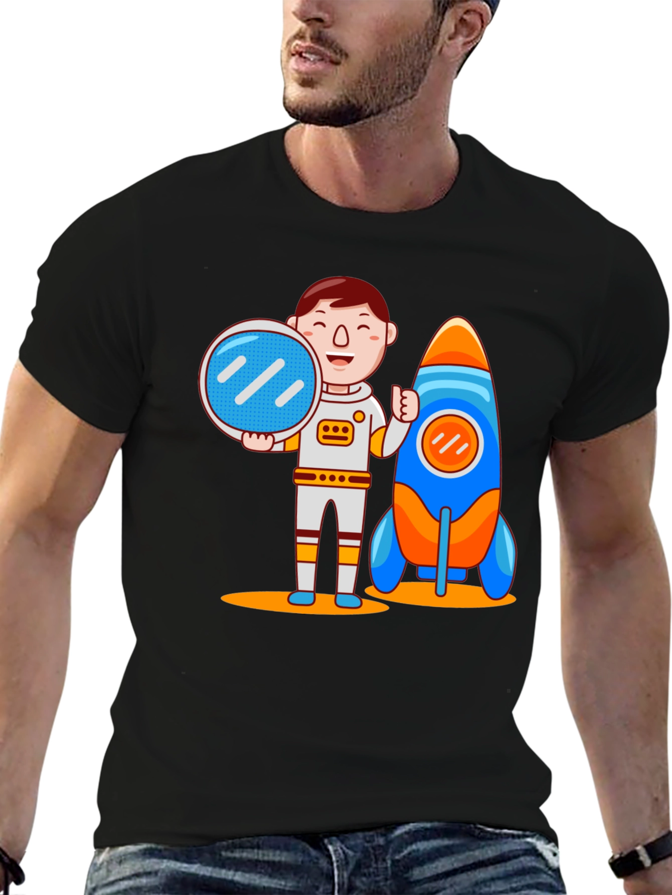 Astronaut & Rocket Graphic Tee - Space Adventure!