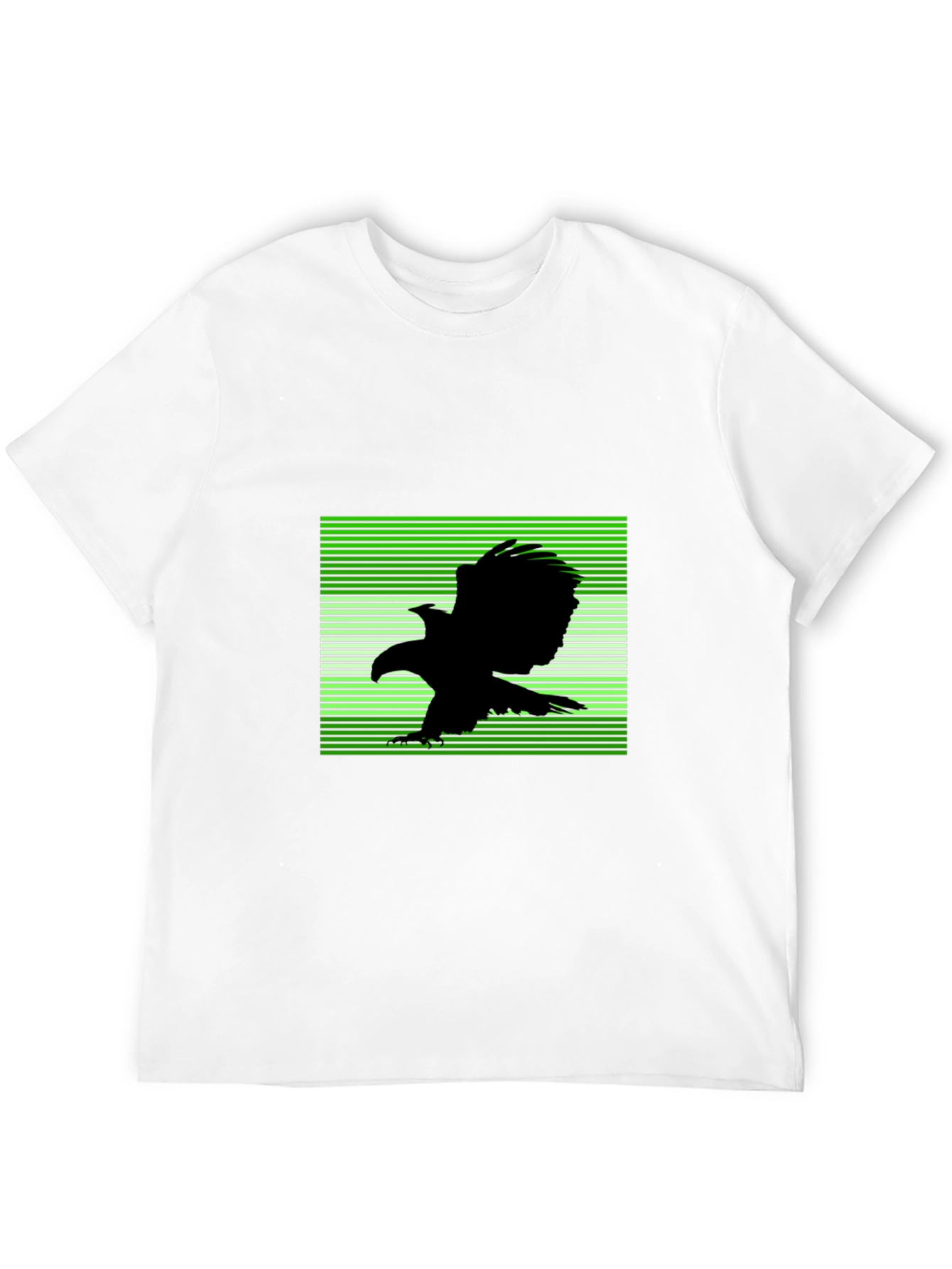 Eagle Graphic Tee - Black Crew Neck Cotton T-Shirt