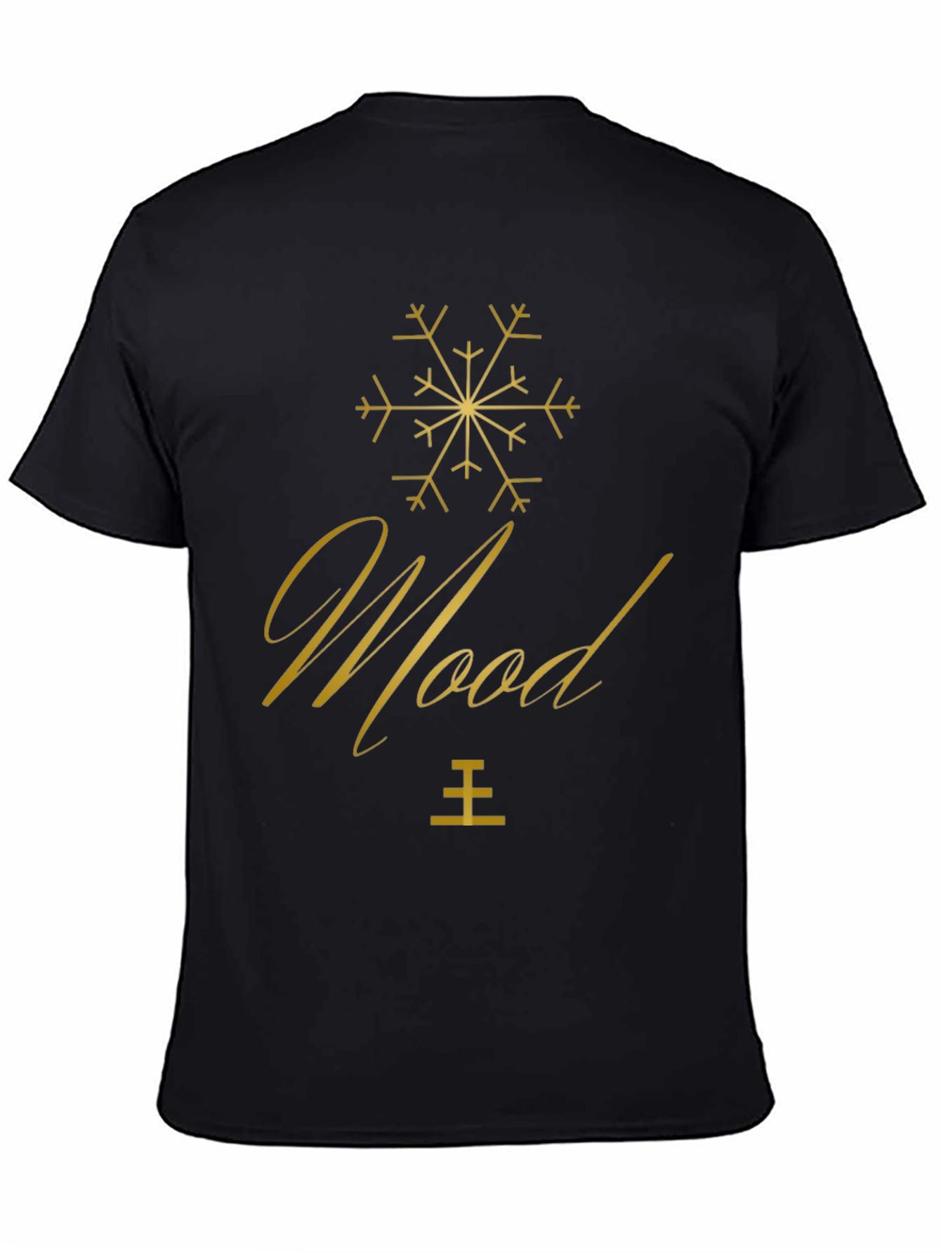 Stylish Mood Graphic Tee - Soft Black T-Shirt