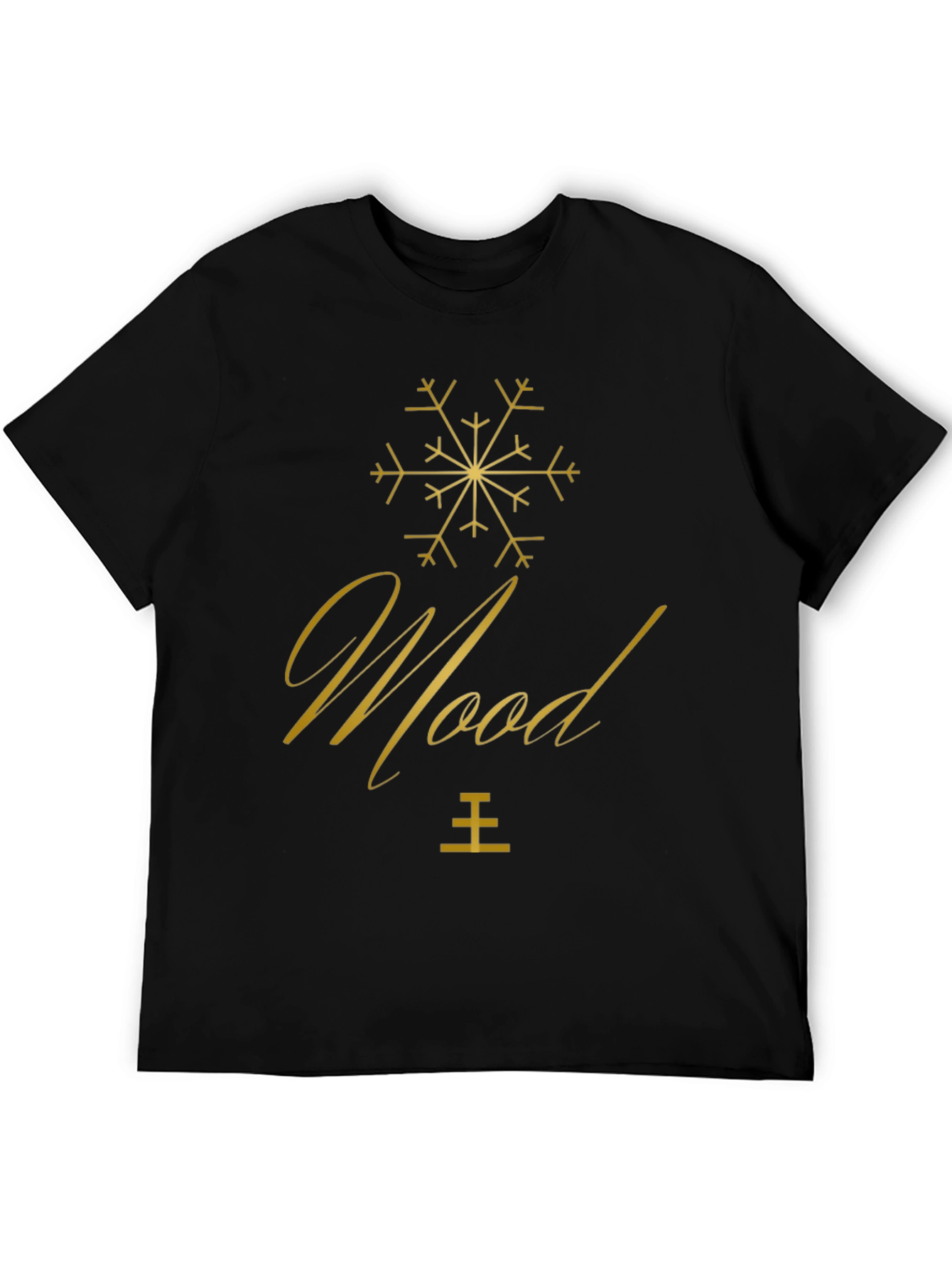 Stylish Mood Graphic Tee - Soft Black T-Shirt