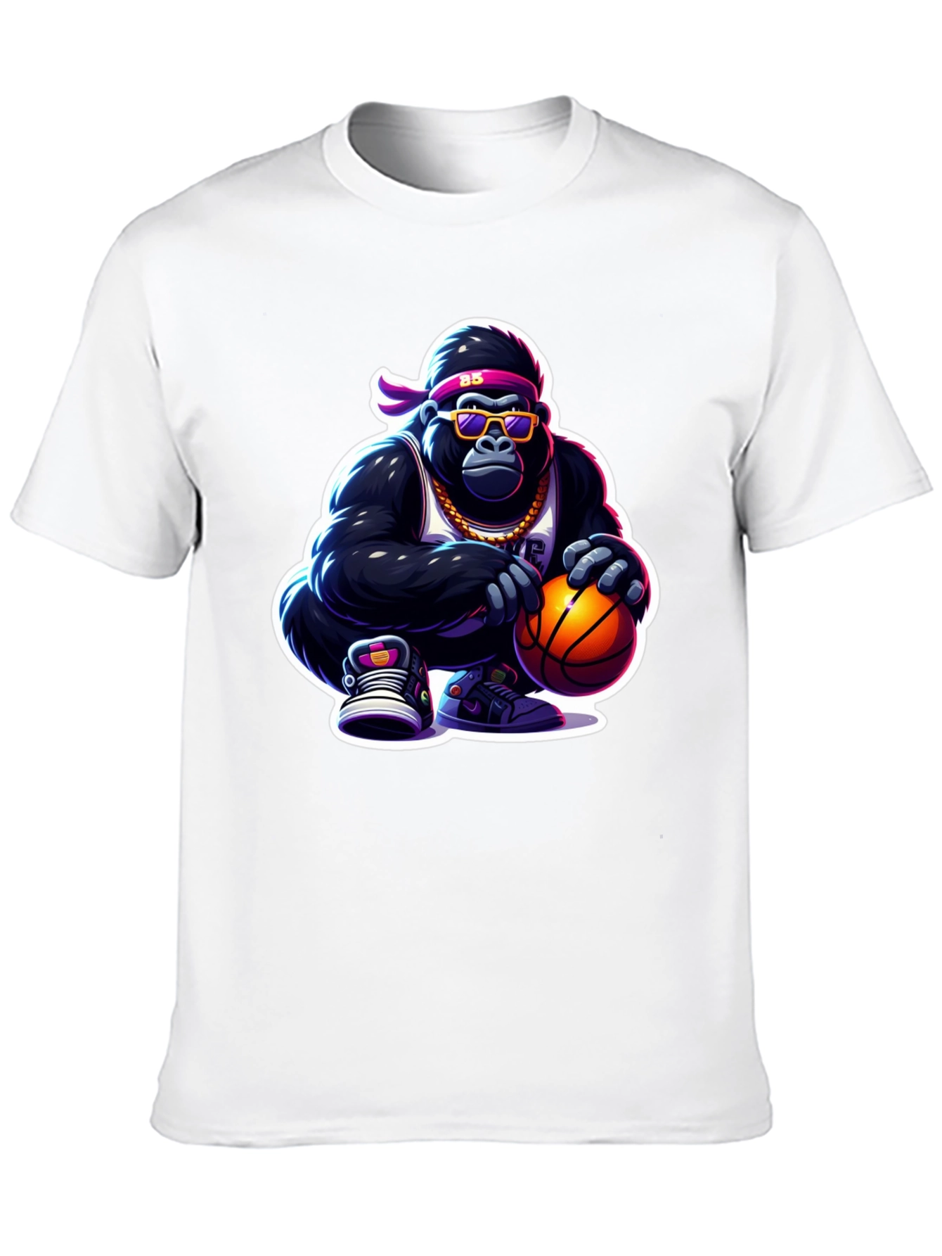 Cool Gorilla Basketball Graphic Tee