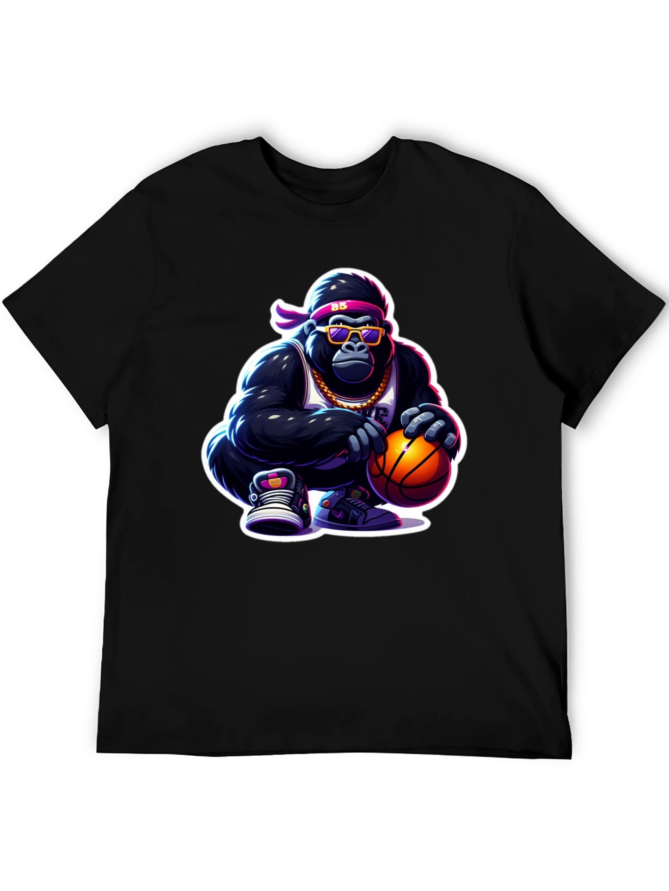 Cool Gorilla Basketball Graphic Tee