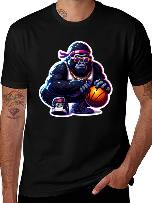 Cool Gorilla Basketball Graphic Tee