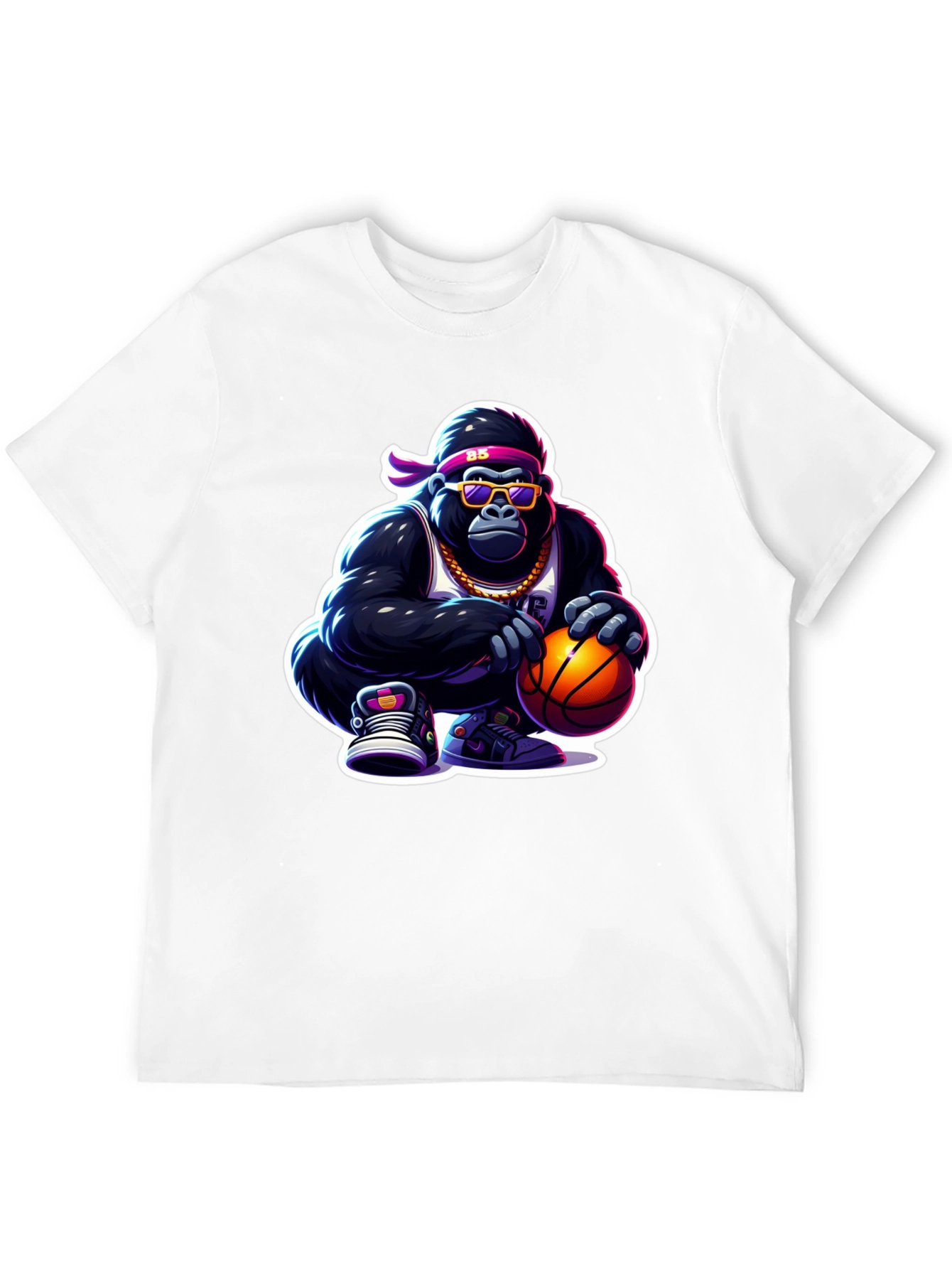 Cool Gorilla Basketball Graphic Tee