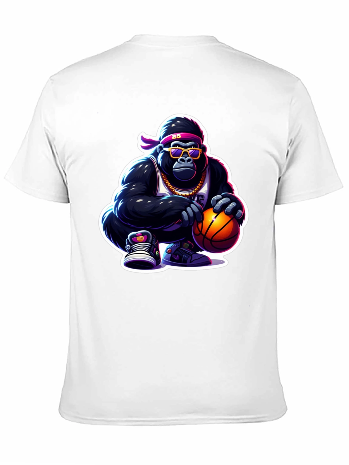 Cool Gorilla Basketball Graphic Tee