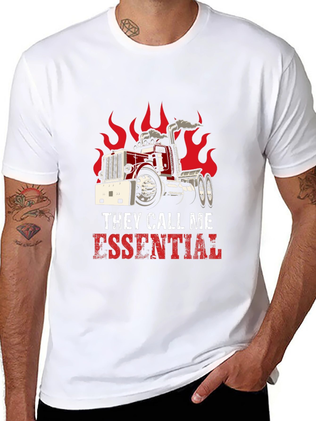 Essential Trucker T-Shirt - Black