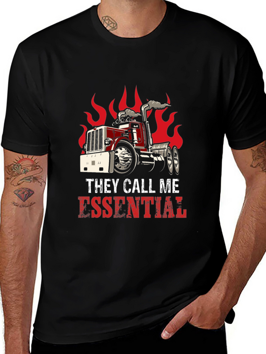 Essential Trucker T-Shirt - Black