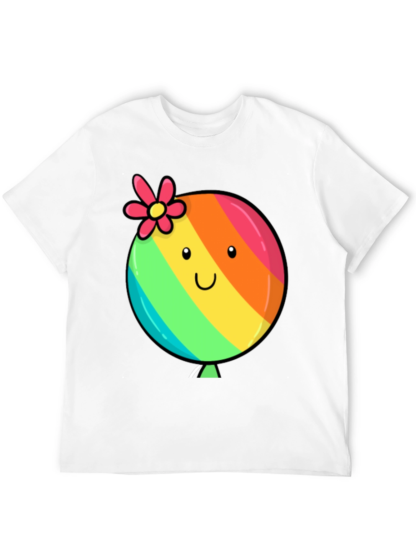Rainbow Balloon Smile Graphic Tee