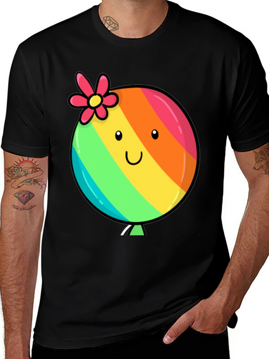 Rainbow Balloon Smile Graphic Tee