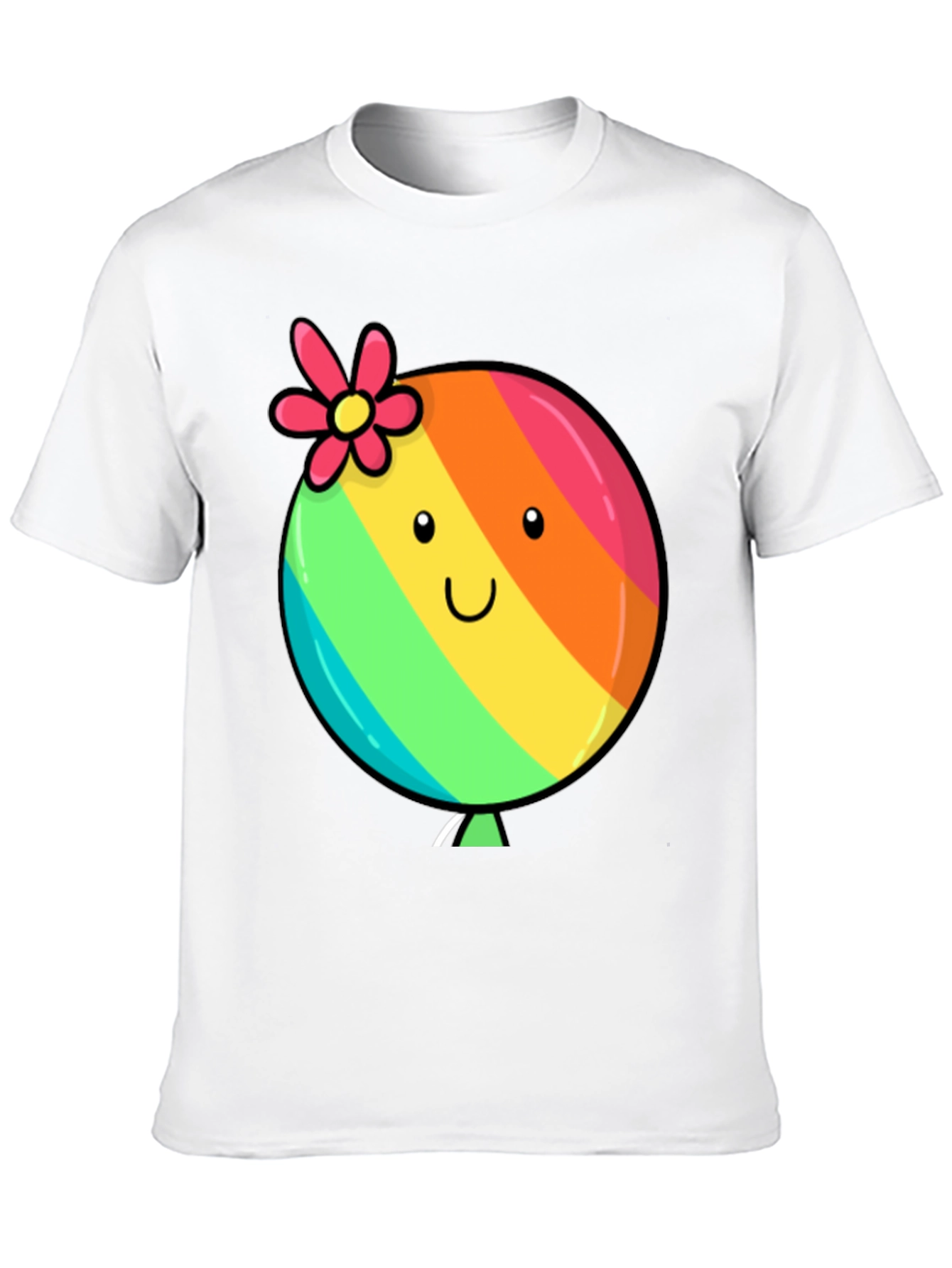 Rainbow Balloon Smile Graphic Tee