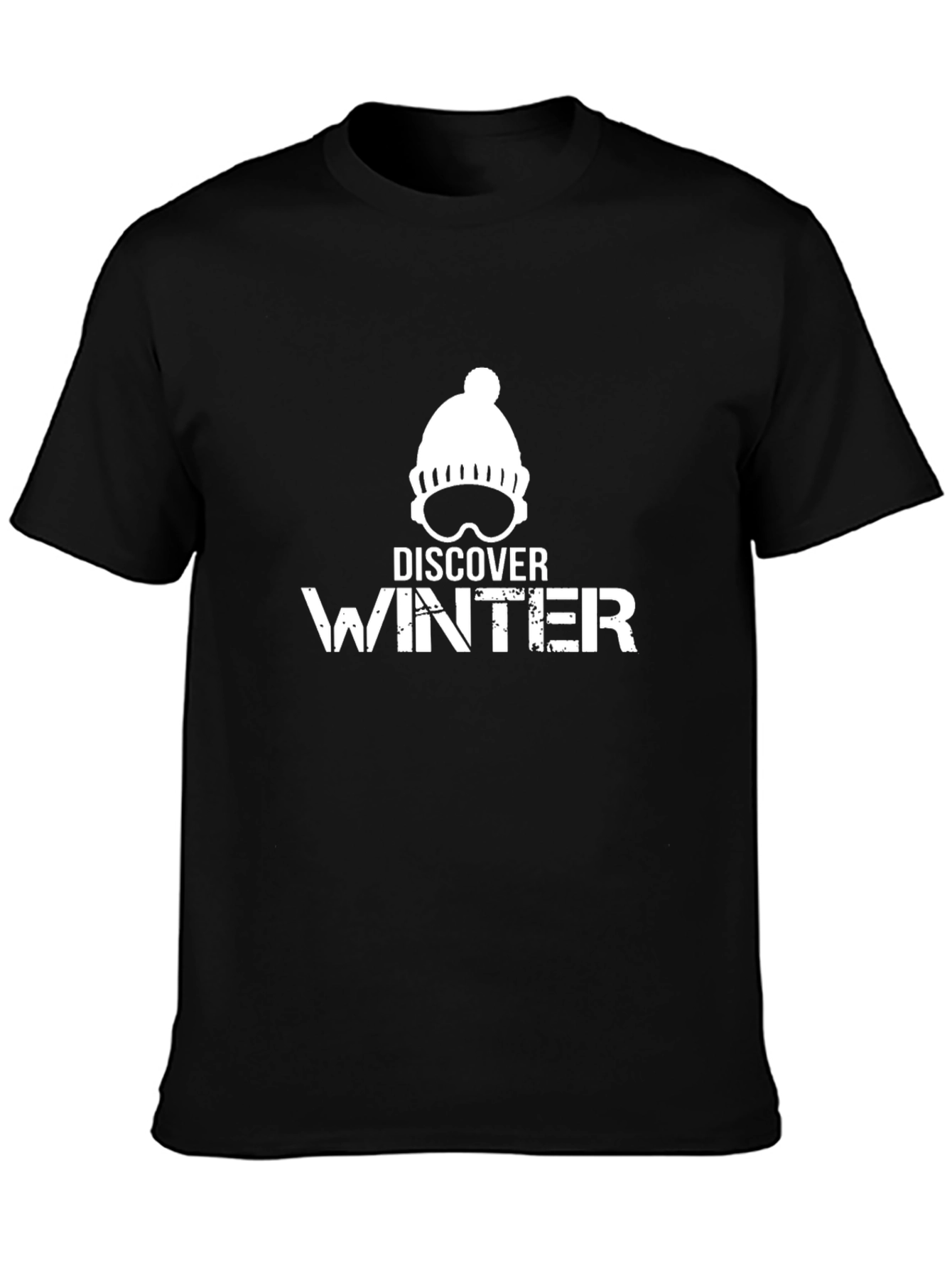 Discover Winter Black Graphic Tee
