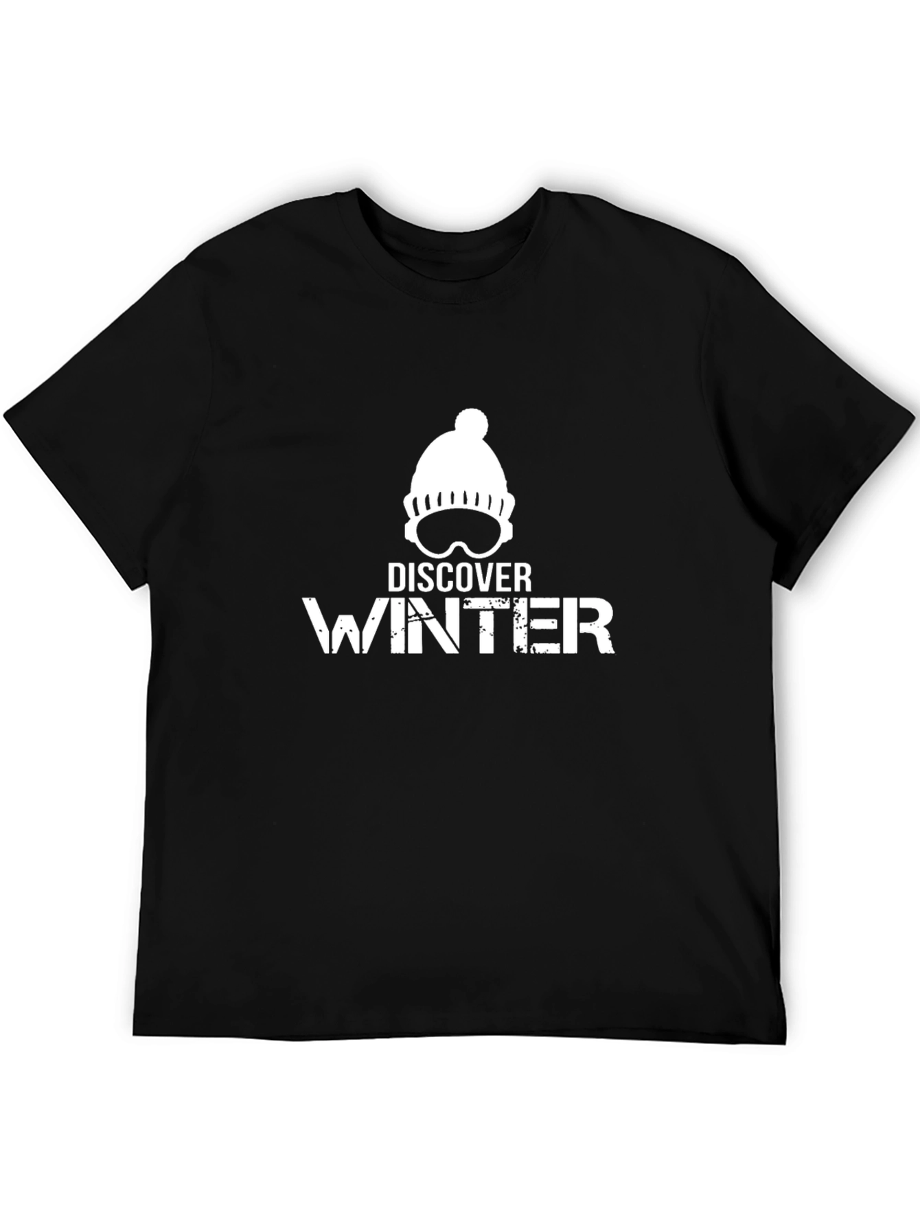 Discover Winter Black Graphic Tee