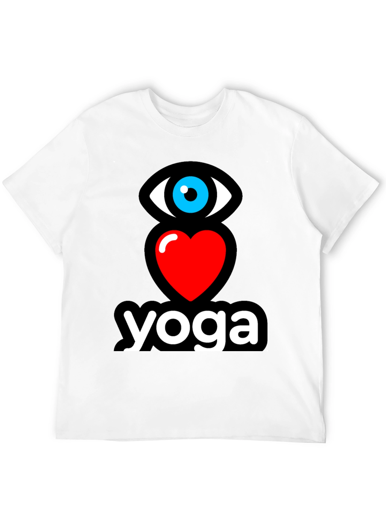 Eye Heart Yoga Black Graphic T-Shirt