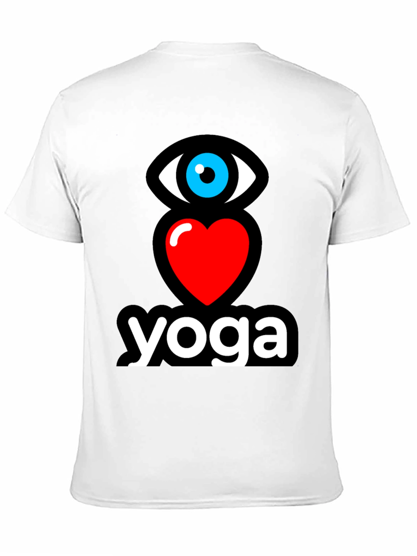 Eye Heart Yoga Black Graphic T-Shirt